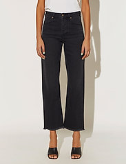 Malina - Alexa high-rise denim jeans - tiesaus kirpimo džinsai - black - 3
