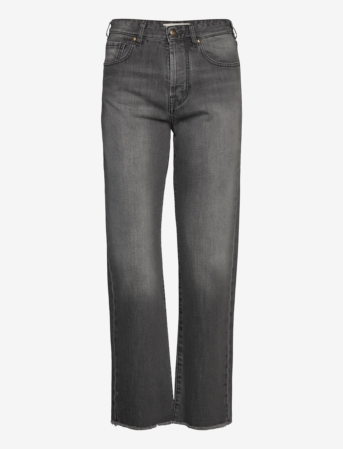 By Malina - Alexa high-rise denim jeans - straight jeans - washed grey - 1