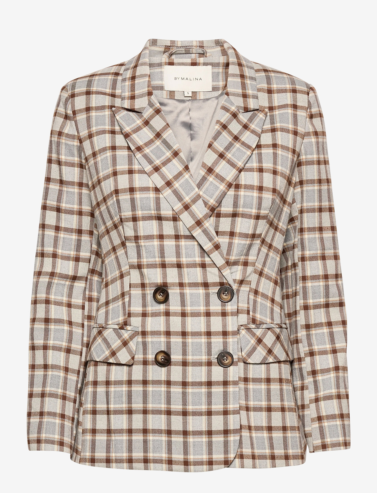 By Malina - Karah blazer - grey checker - 1