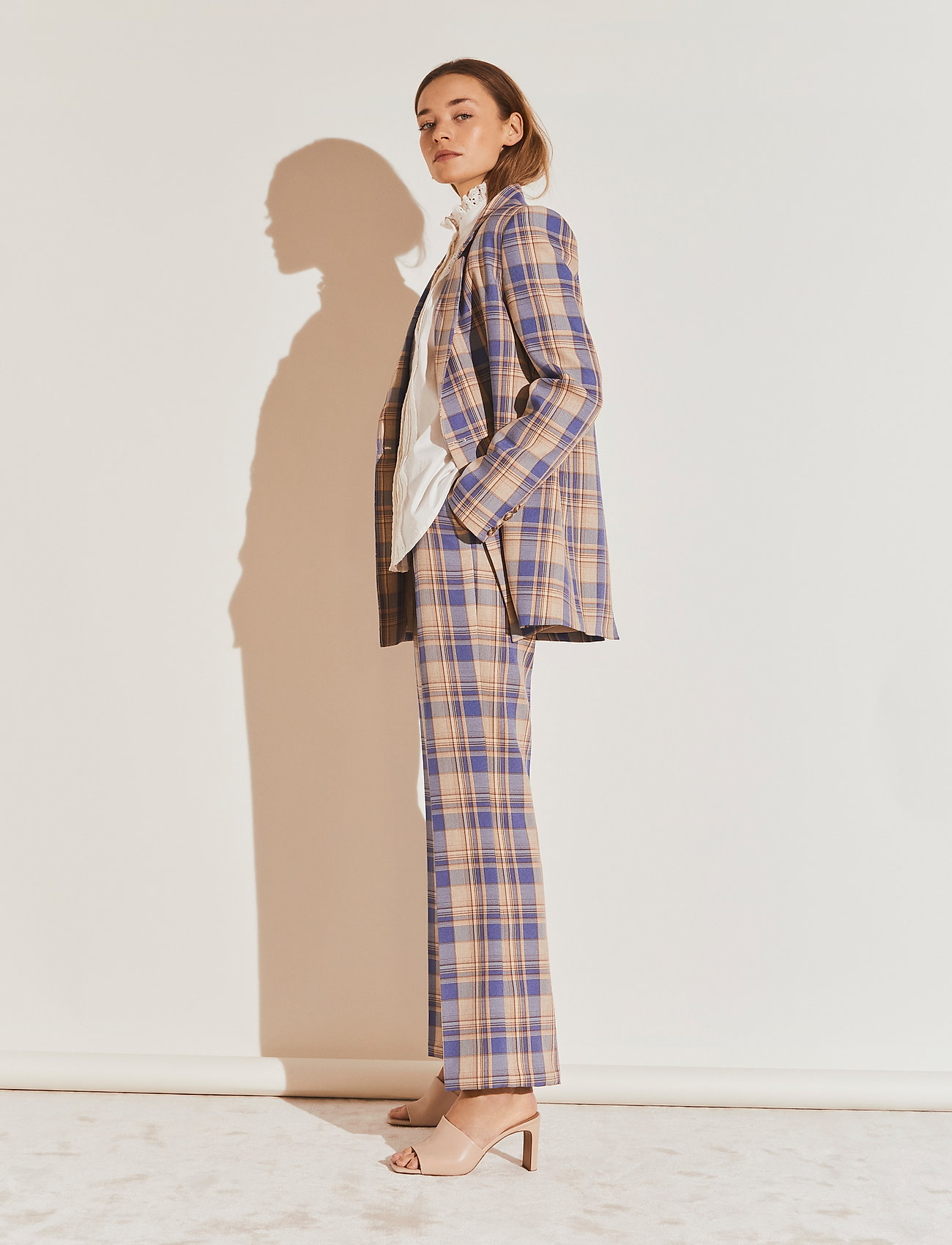 Malina - Rosetta pants - habitbukser - blue check - 5