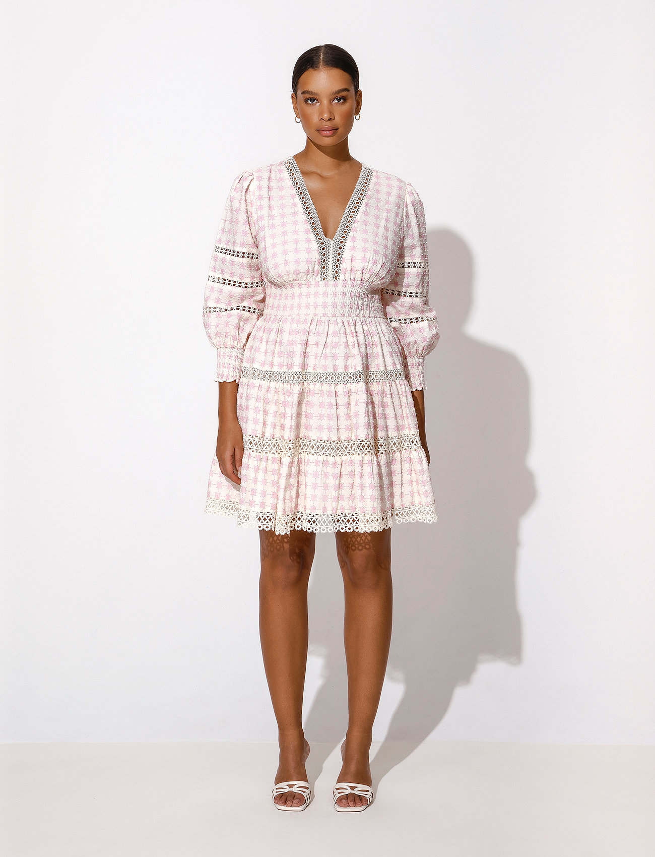Malina - Inez dress - sukienki letnie - french ditsy pink - 0