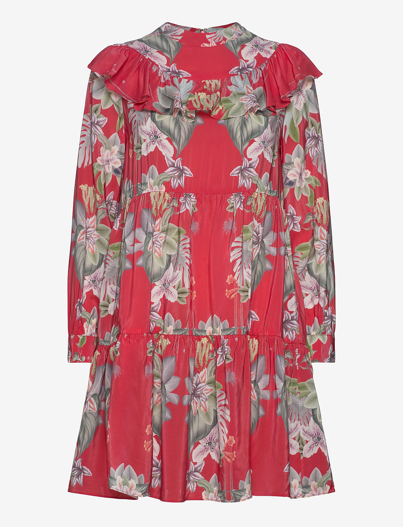 Malina - Malva dress - midi kjoler - electric jungle pink coral - 0