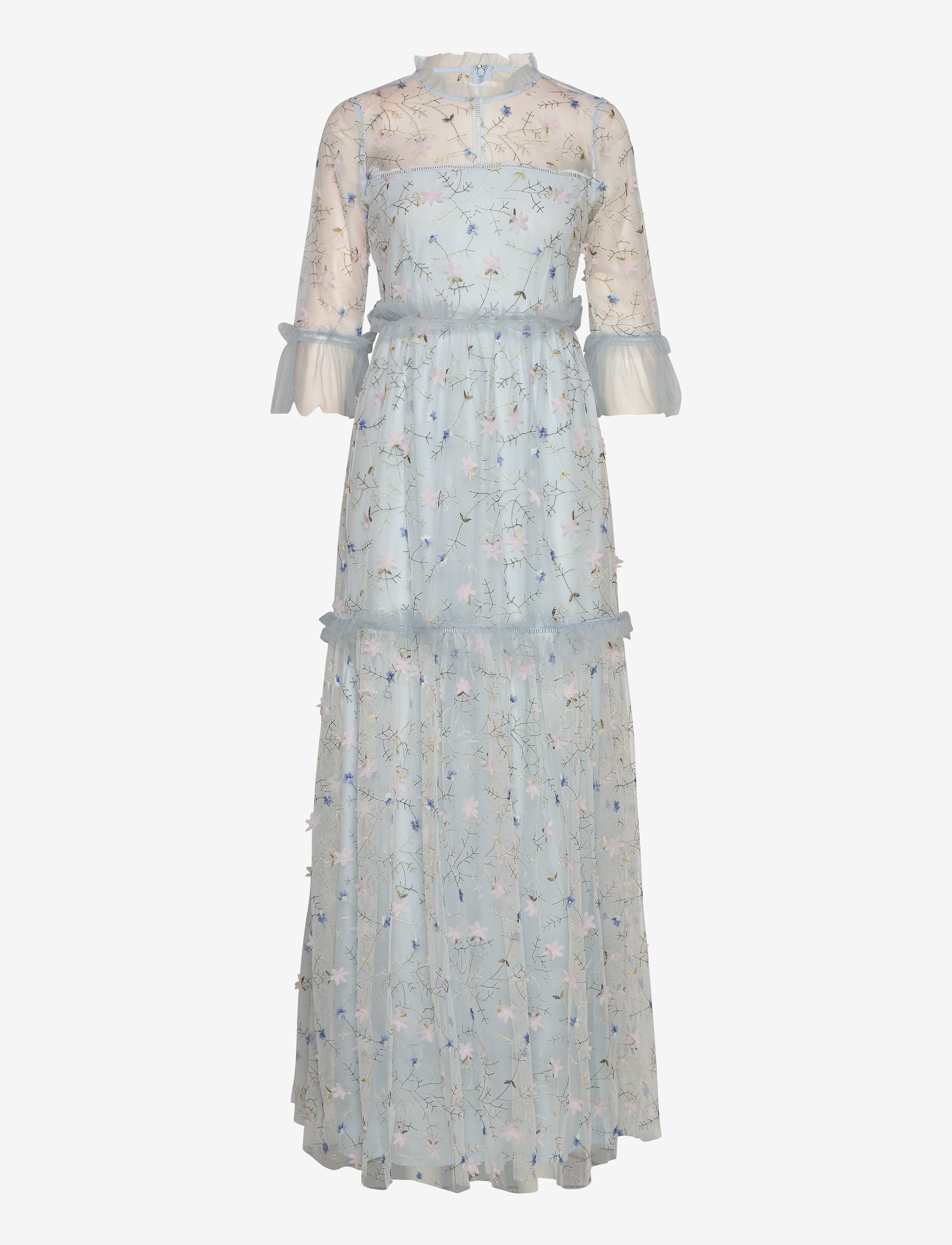 By Malina - Alva dress - pastel blue flower - 0