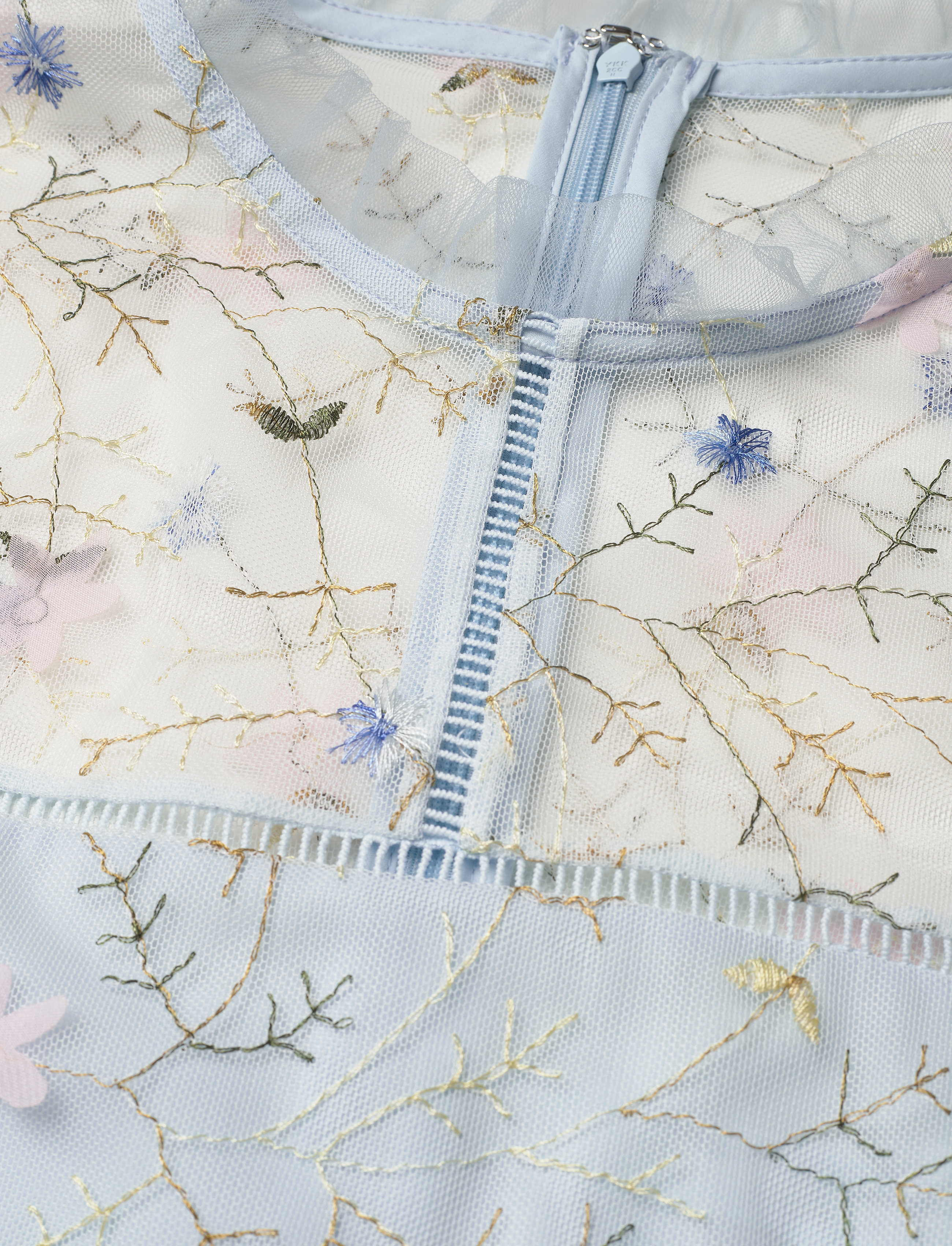 By Malina - Alva dress - pastel blue flower - 2