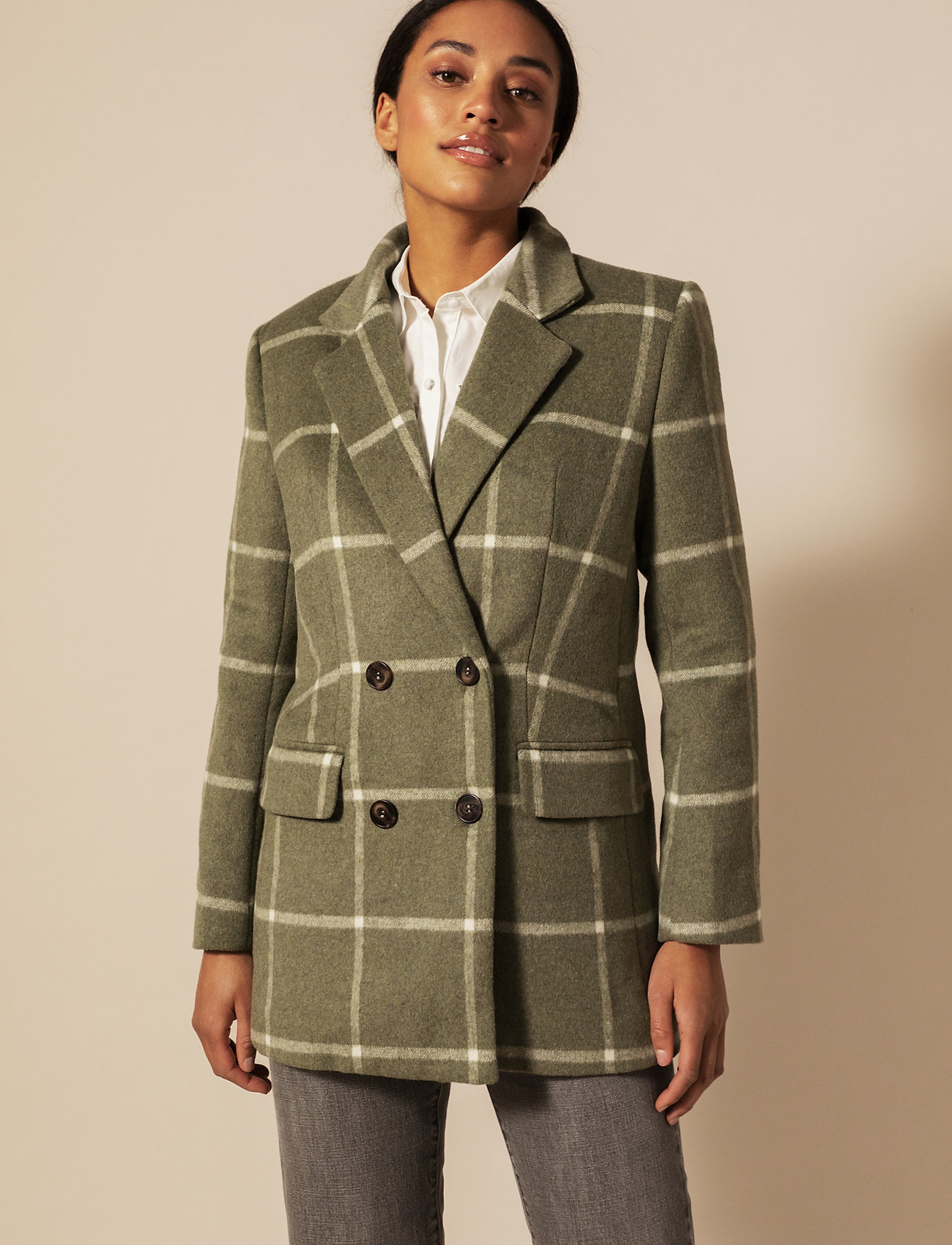 By Malina - Lamia jacket - sage checker - 3