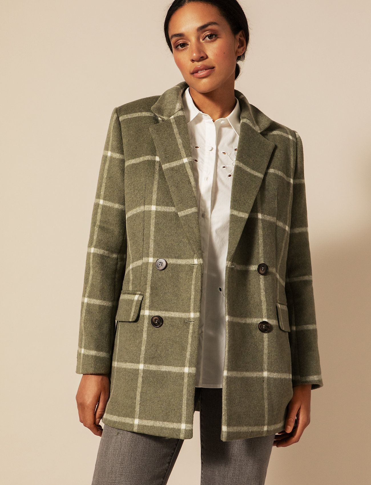 By Malina - Lamia jacket - sage checker - 4