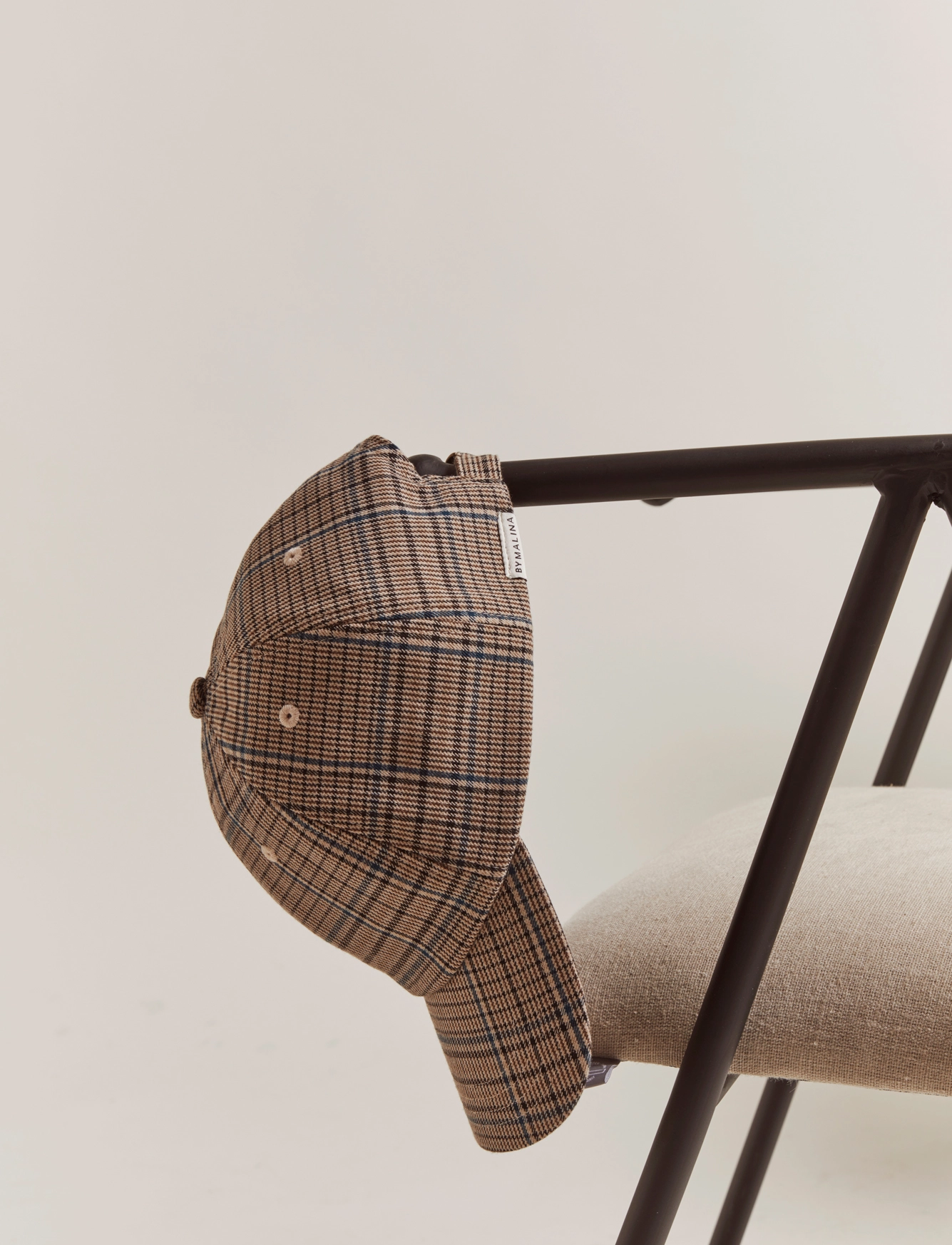 By Malina - Lumi cap - beige check - 2