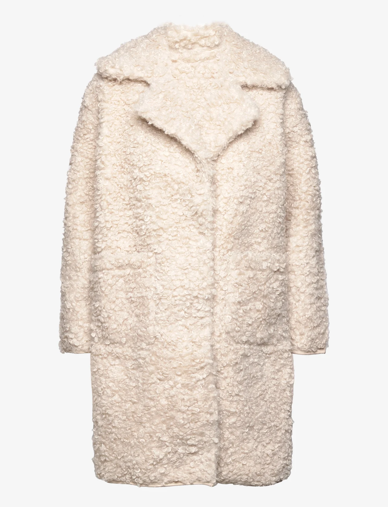Malina - Aria Coat - fake fur jakker - light beige - 0