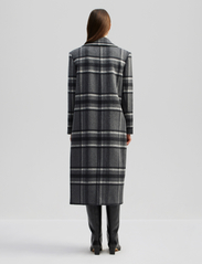Malina - Vivian double breasted tailored wool coat - winter coats - grey check - 3