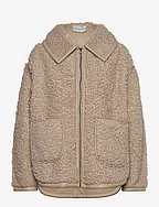 Miriam oversized faux fur jacket - CREME
