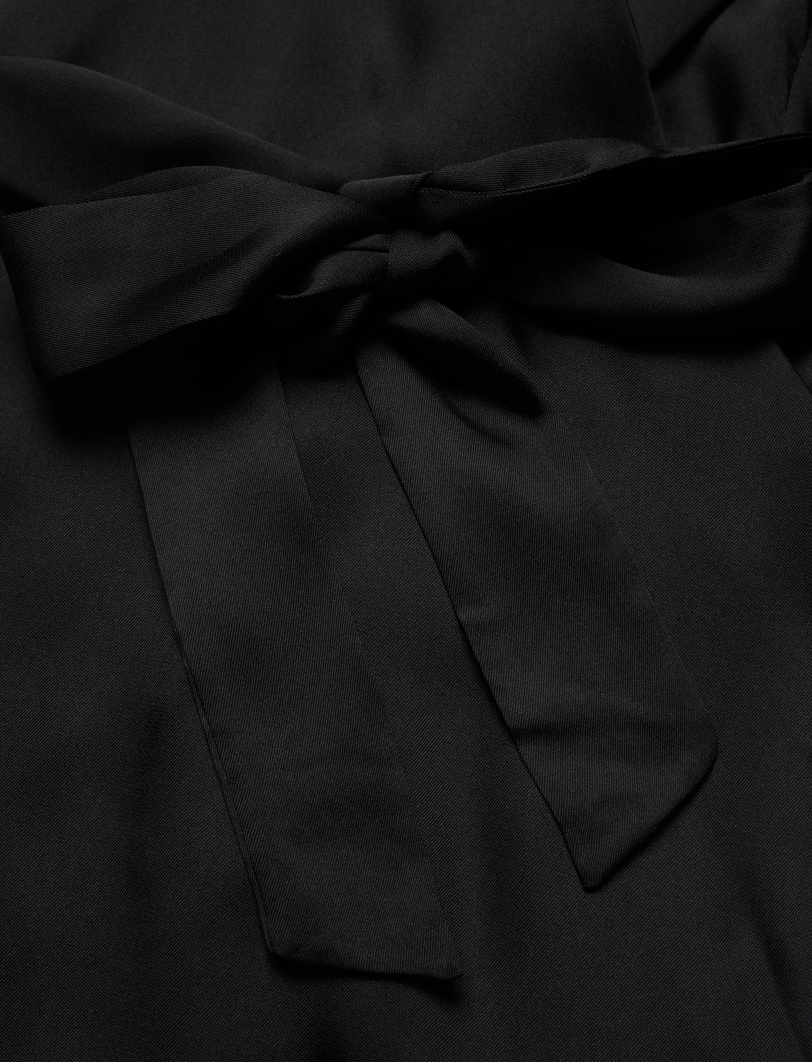 Malina - Hope satin wrap blouse - black - 5