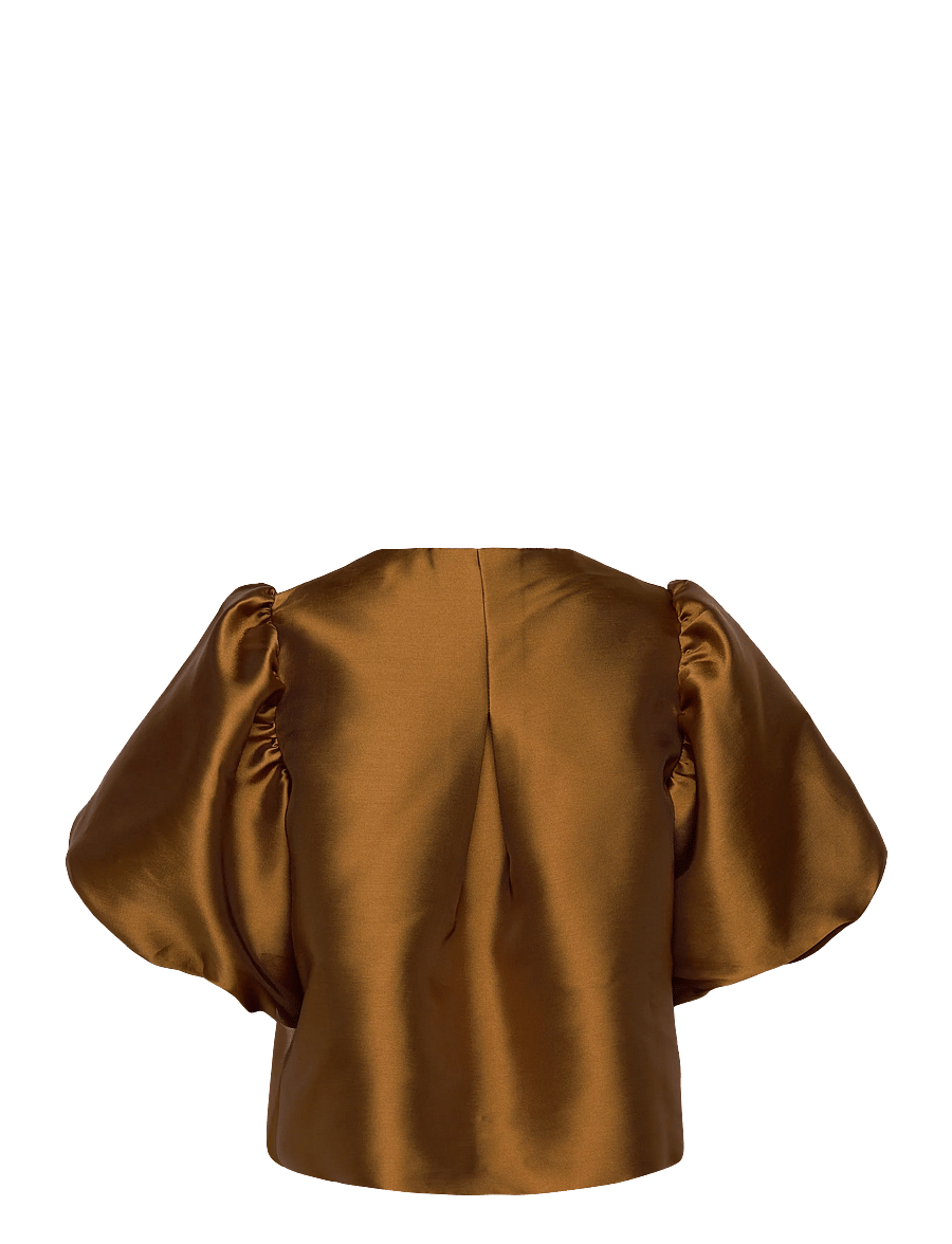 Malina - Cleo Blouse - lyhythihaiset puserot - amber - 2