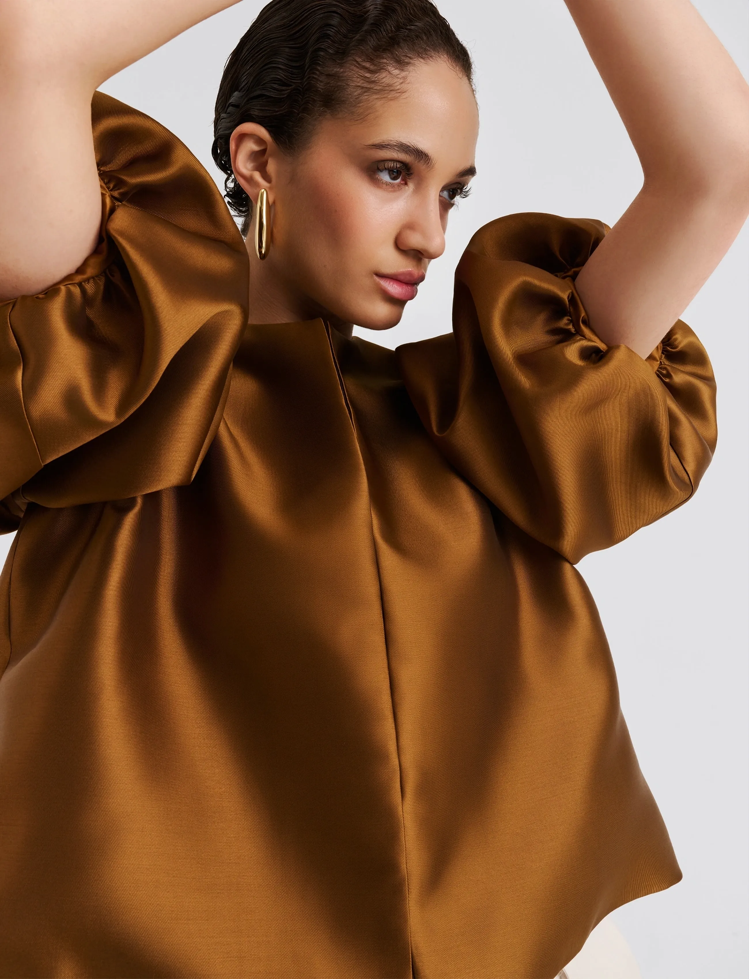 Malina - Cleo Blouse - lyhythihaiset puserot - amber - 5