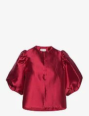 Malina - Cleo pouf sleeve blouse - blouses korte mouwen - berry red - 0