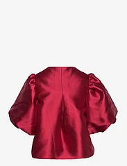 Malina - Cleo pouf sleeve blouse - kortermede bluser - berry red - 1