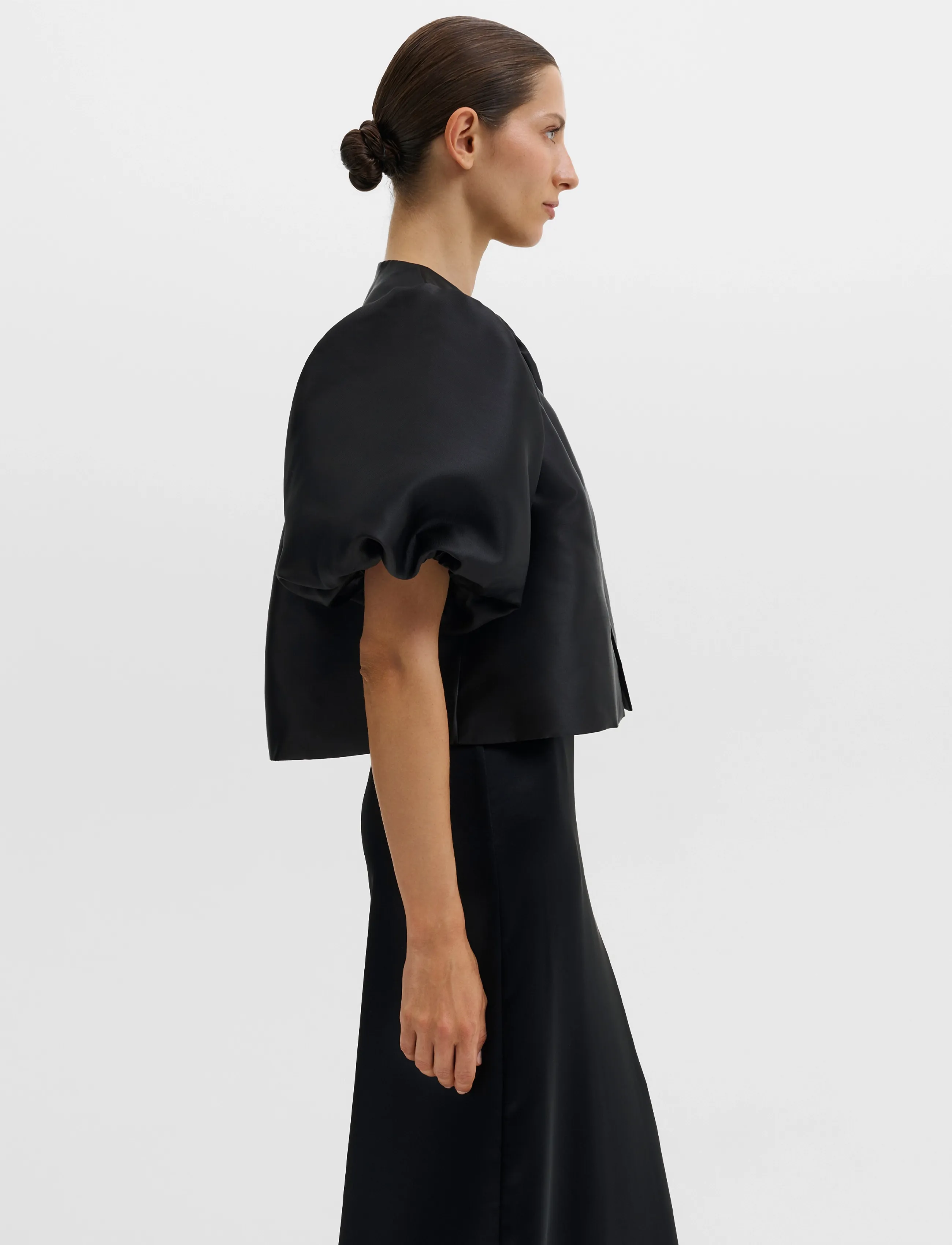 Malina - Cleo Blouse - palaidinės trumpomis rankovėmis - black - 4