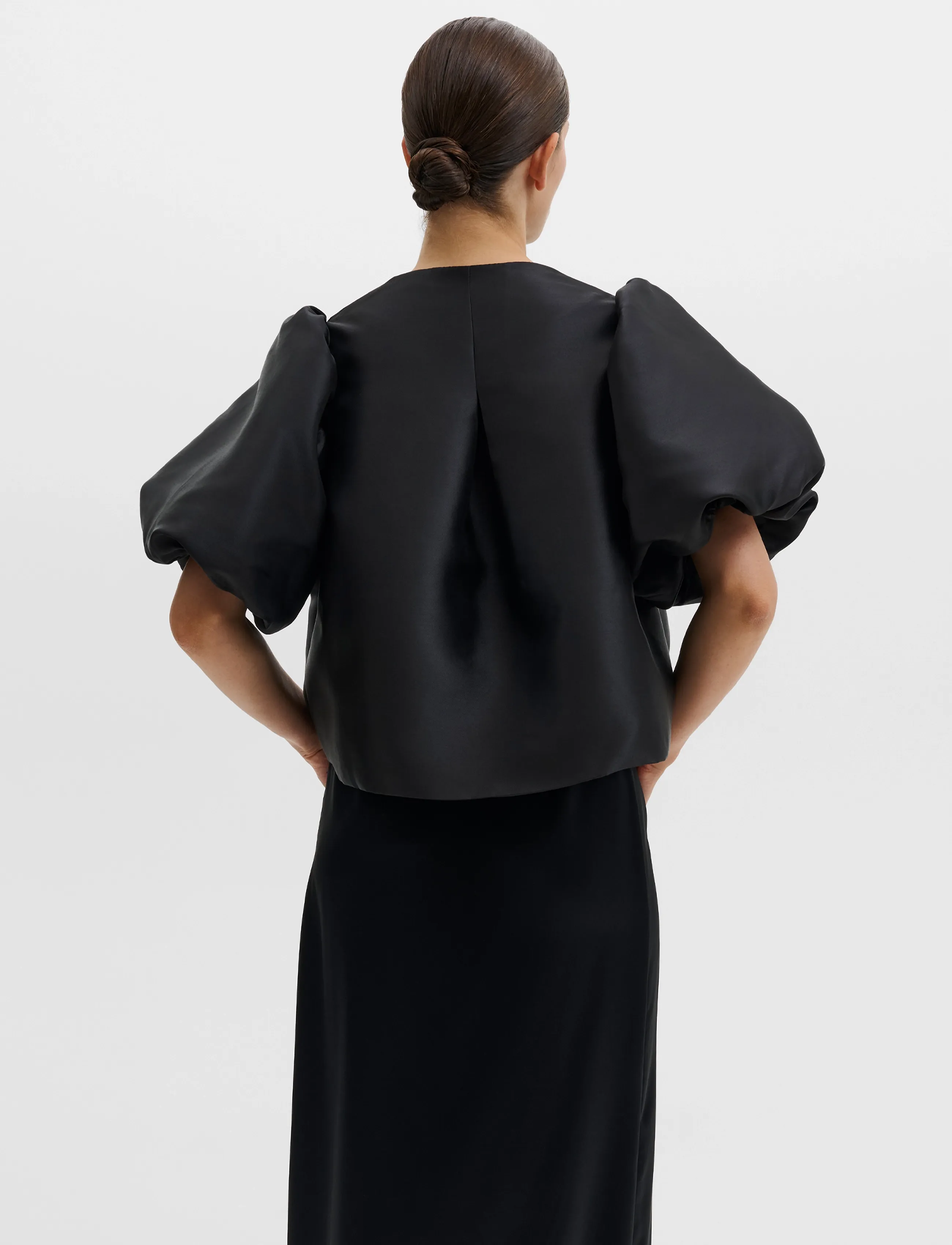 Malina - Cleo Blouse - palaidinės trumpomis rankovėmis - black - 5