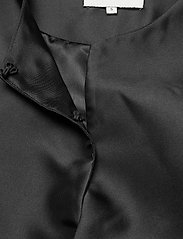 By Malina - Cleo pouf sleeve blouse - kortärmade blusar - black - 6
