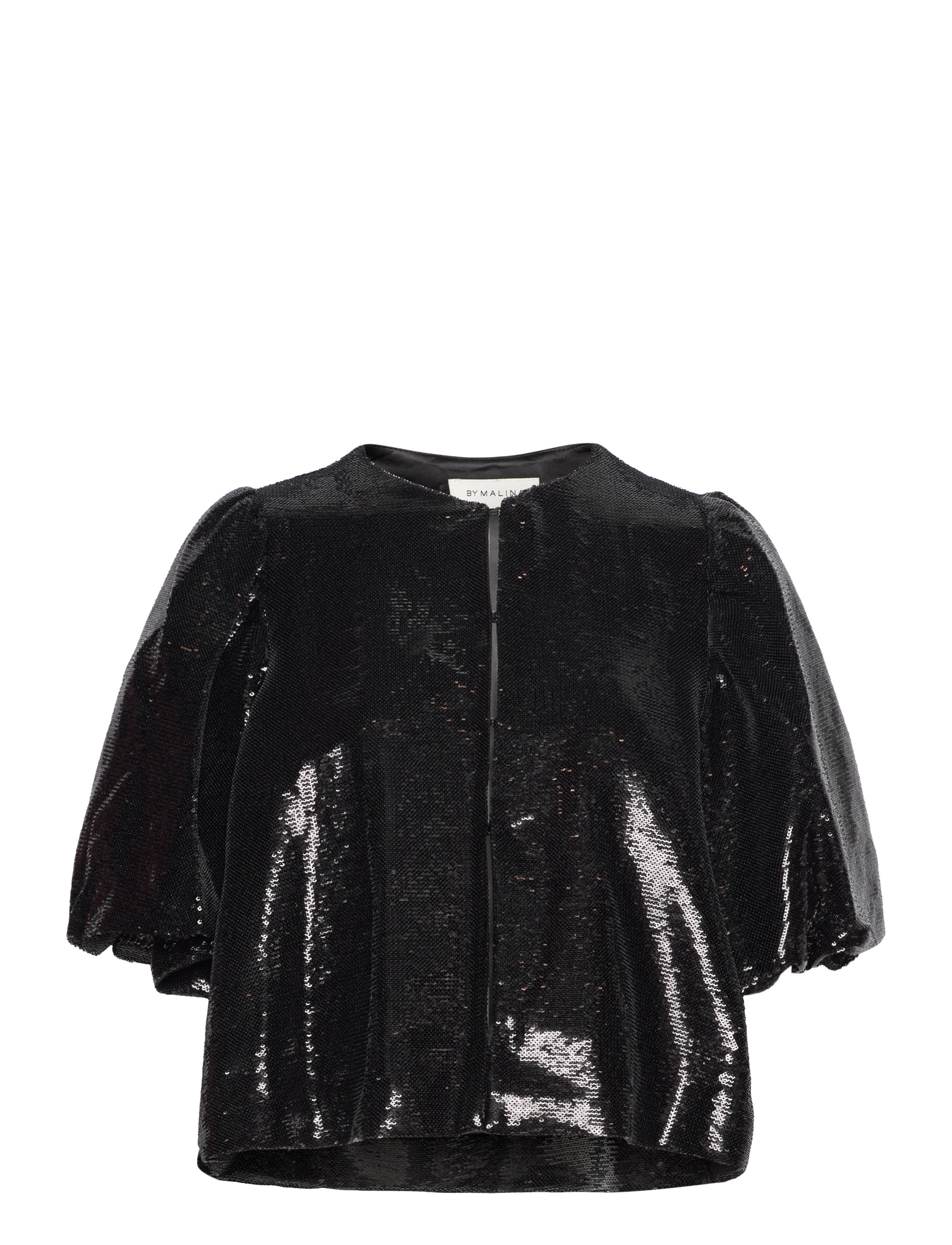 Malina - Cleo Blouse - lühikeste varrukatega pluusid - black sequin - 1