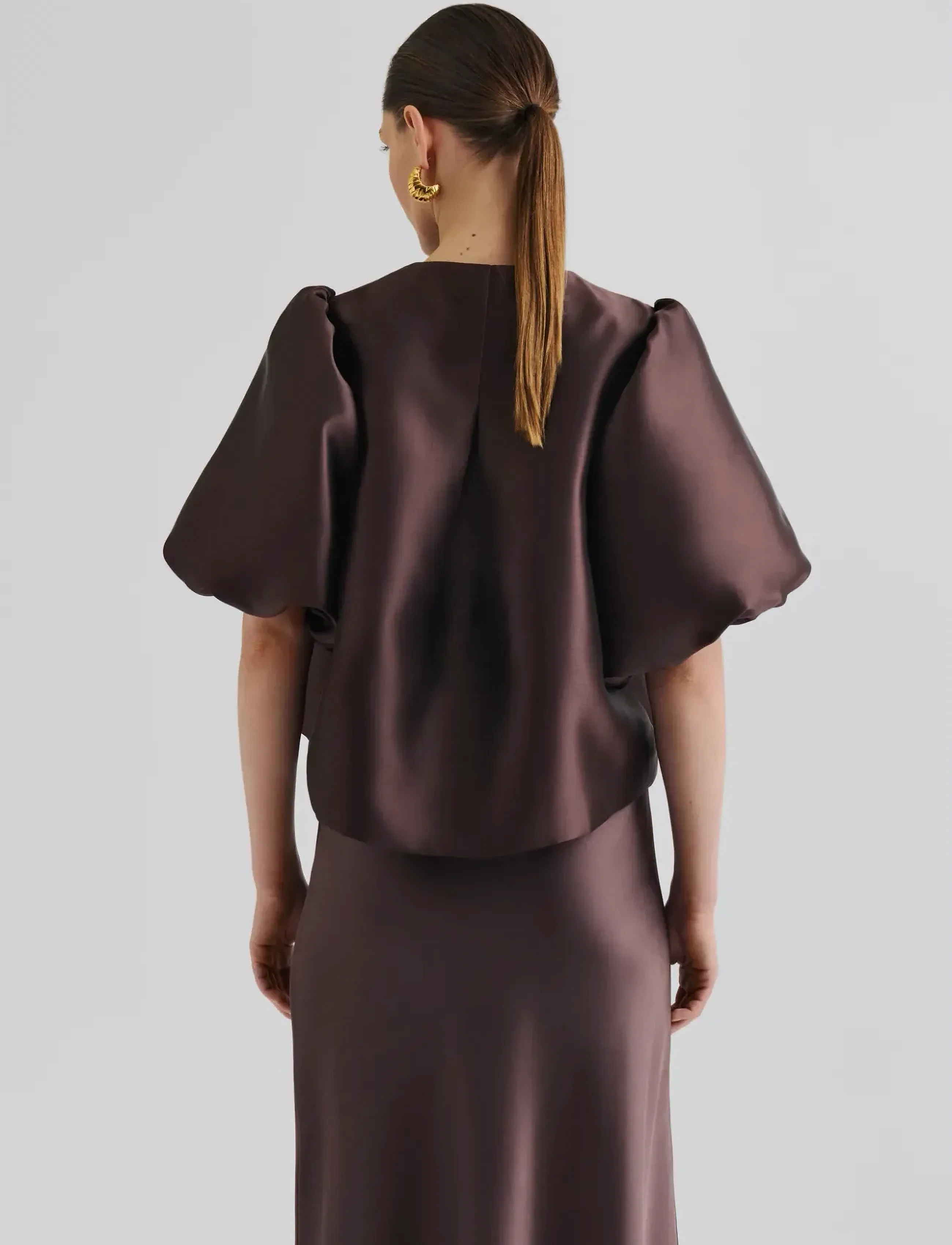 Malina - Cleo Blouse - kortærmede bluser - brown - 3