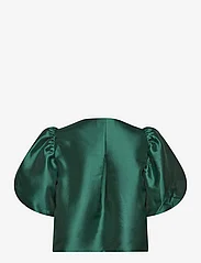 Malina - Cleo pouf sleeve blouse - blouses korte mouwen - dark green - 1