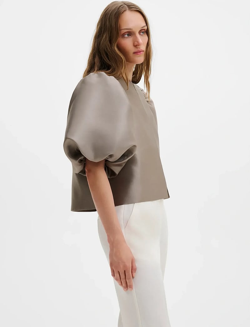 Malina - Cleo Blouse - kurzämlige blusen - graphite - 0