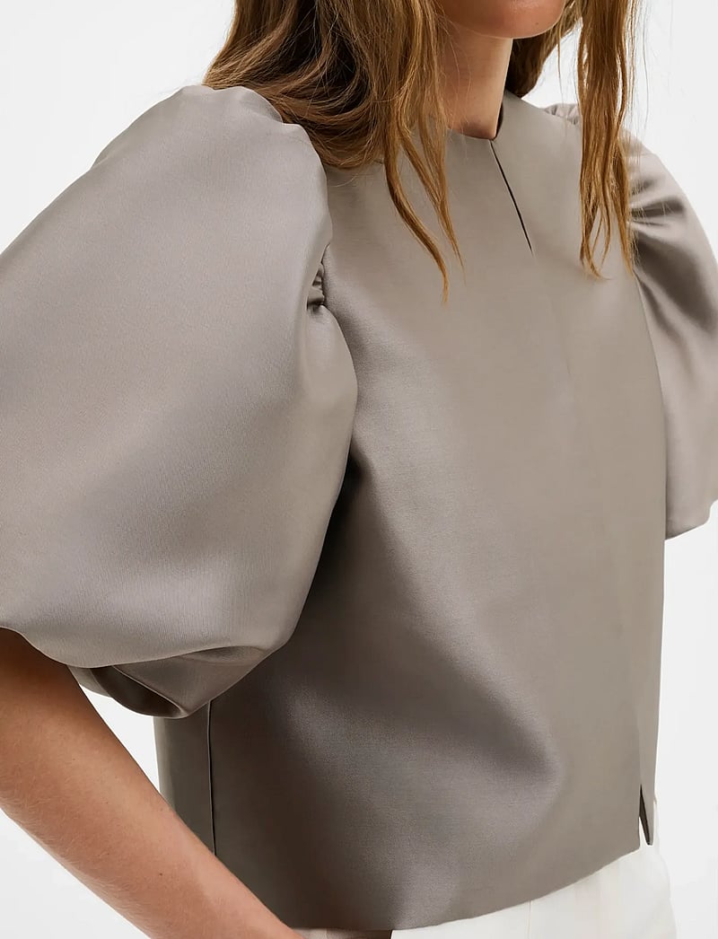 Malina - Cleo Blouse - kurzämlige blusen - graphite - 3