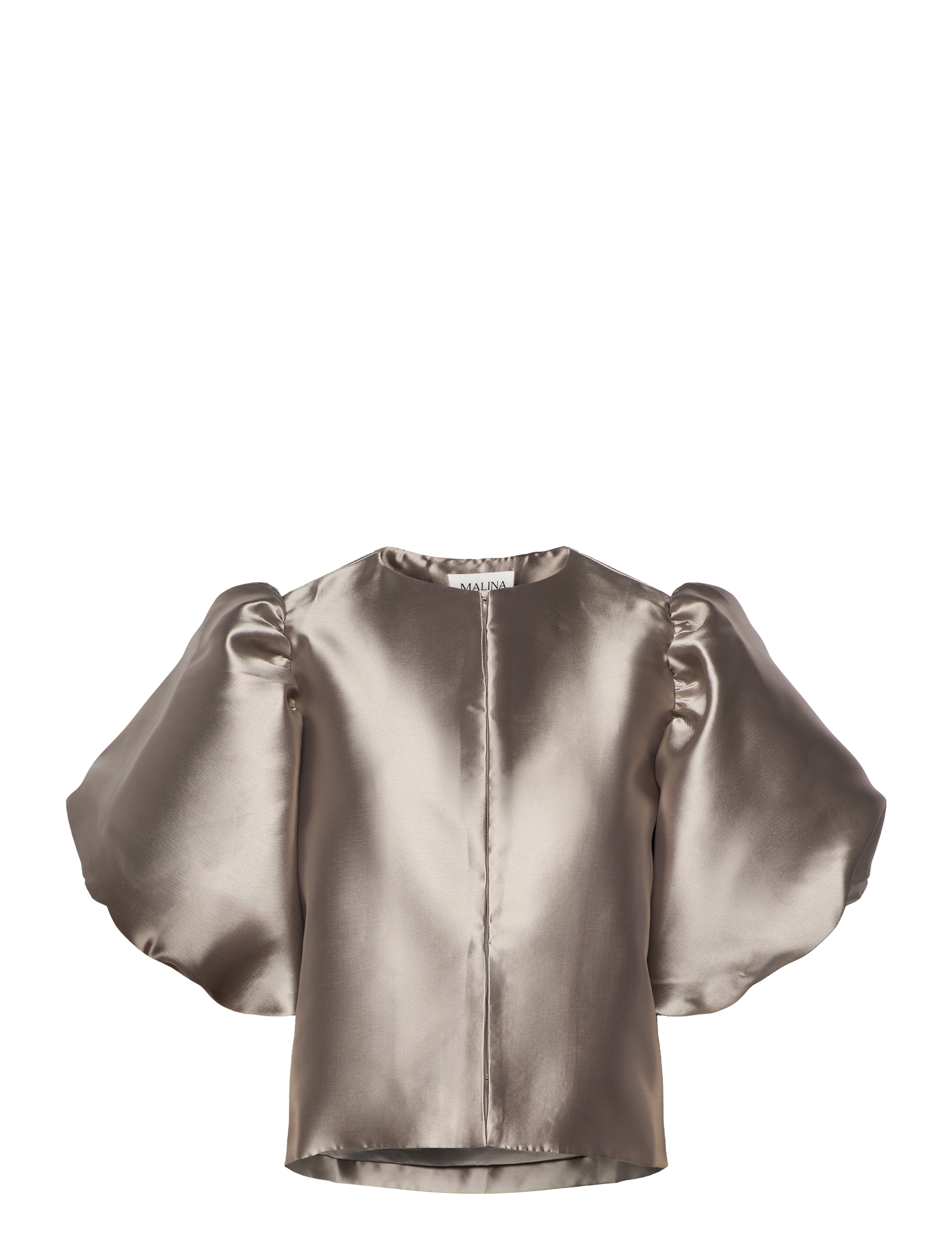 Malina - Cleo Blouse - kortärmade blusar - grey - 1