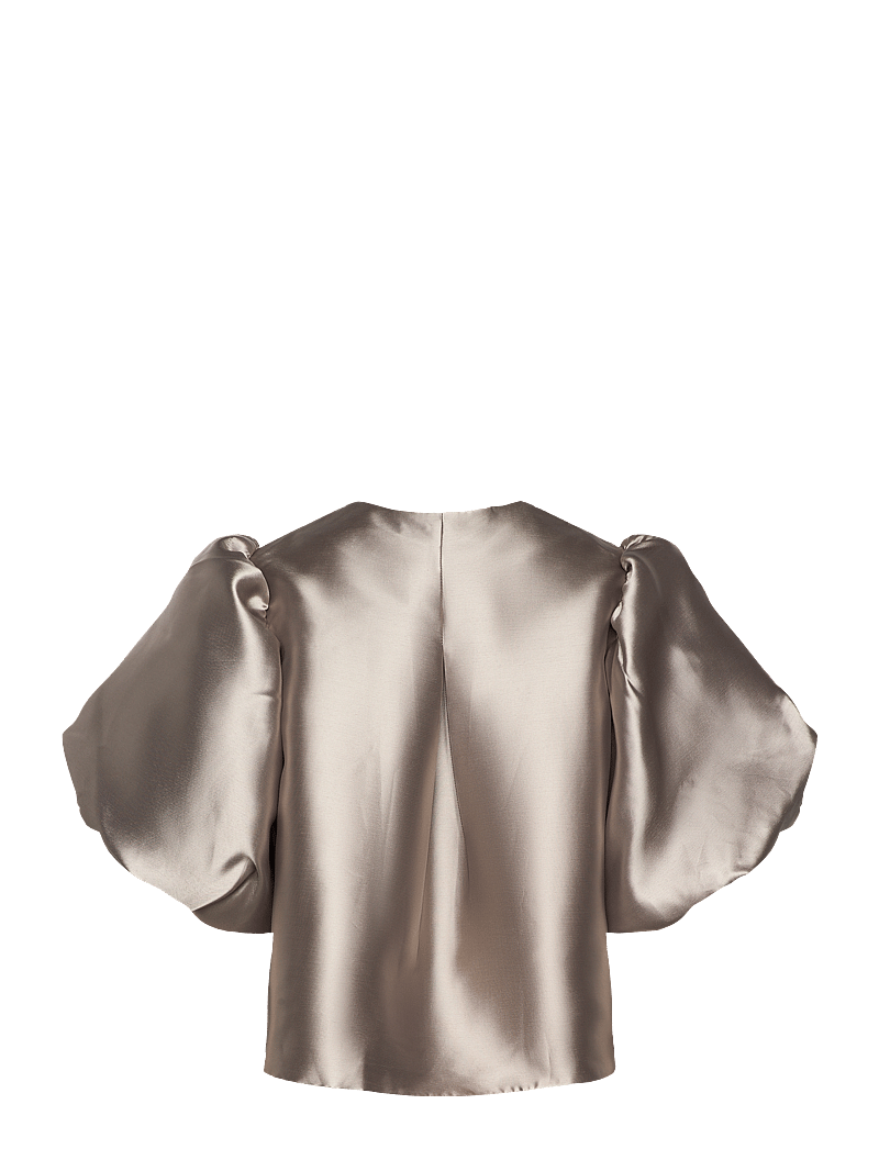 Malina - Cleo Blouse - kortærmede bluser - grey - 2