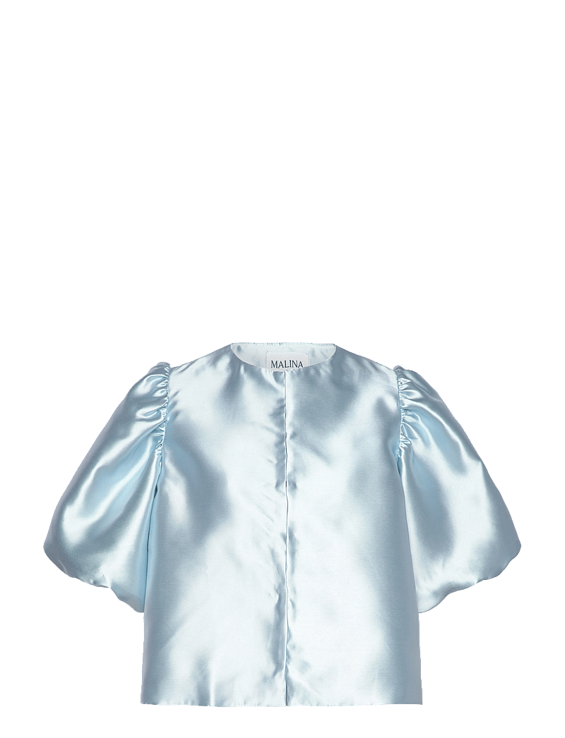 Malina - Cleo Pouf Sleeve blouse - kurzämlige blusen - ice blue - 1
