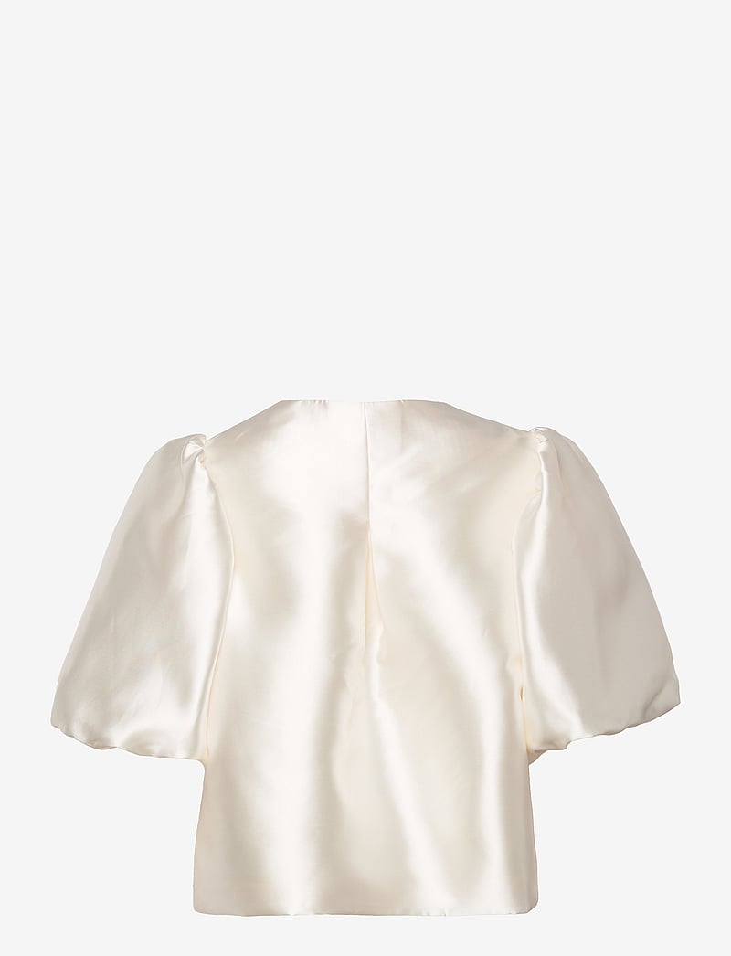 Malina - Cleo Pouf Sleeve blouse - kortärmade blusar - ivory - 2