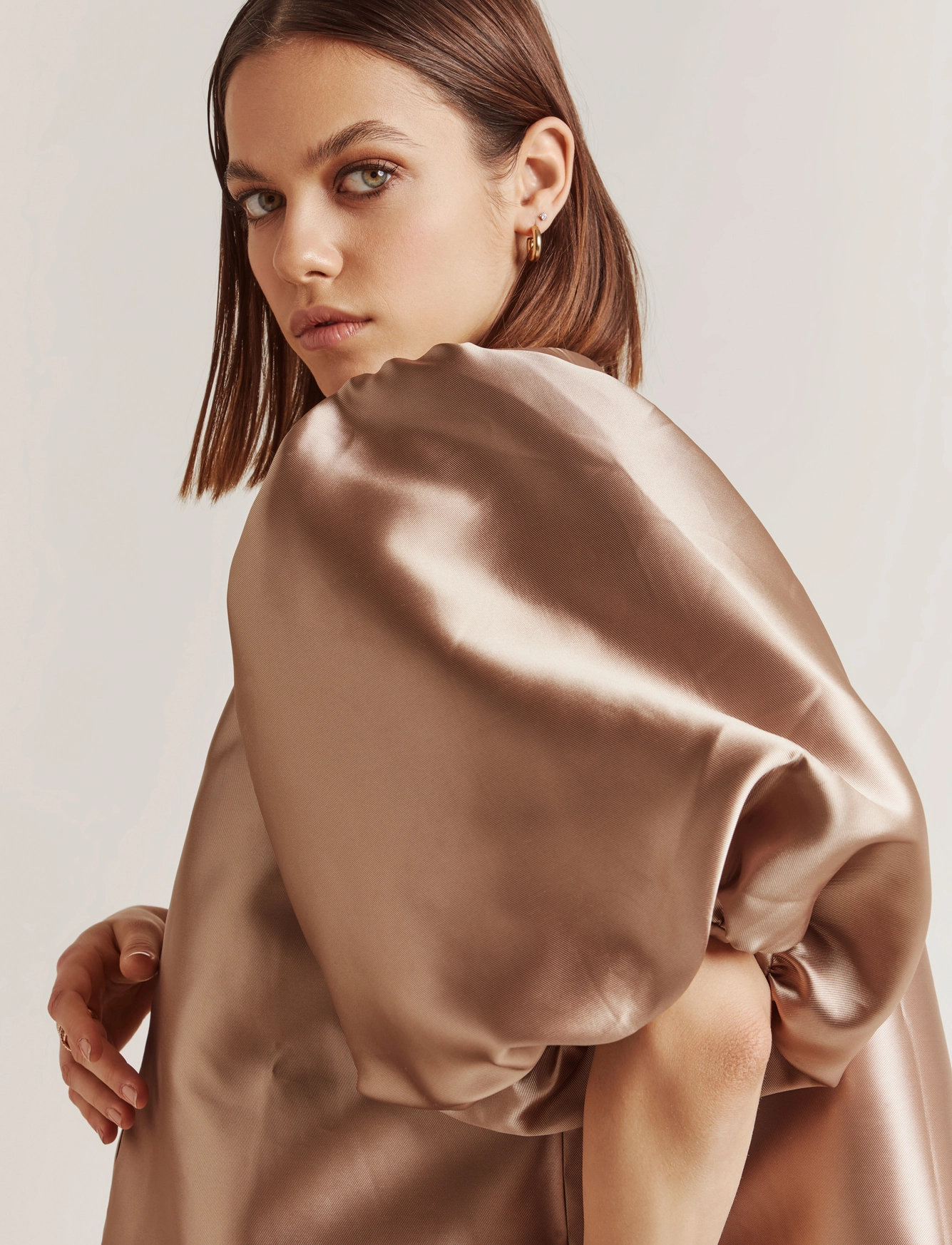 Malina - Cleo Blouse - kortärmade blusar - nougat - 4