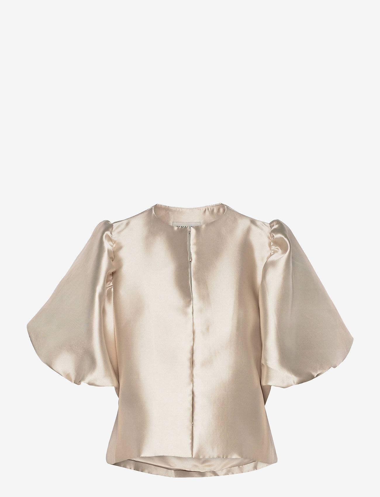By Malina - Cleo pouf sleeve blouse - blouses met korte mouwen - soft beige - 1