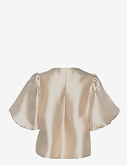 By Malina - Cleo pouf sleeve blouse - blouses met korte mouwen - soft beige - 2