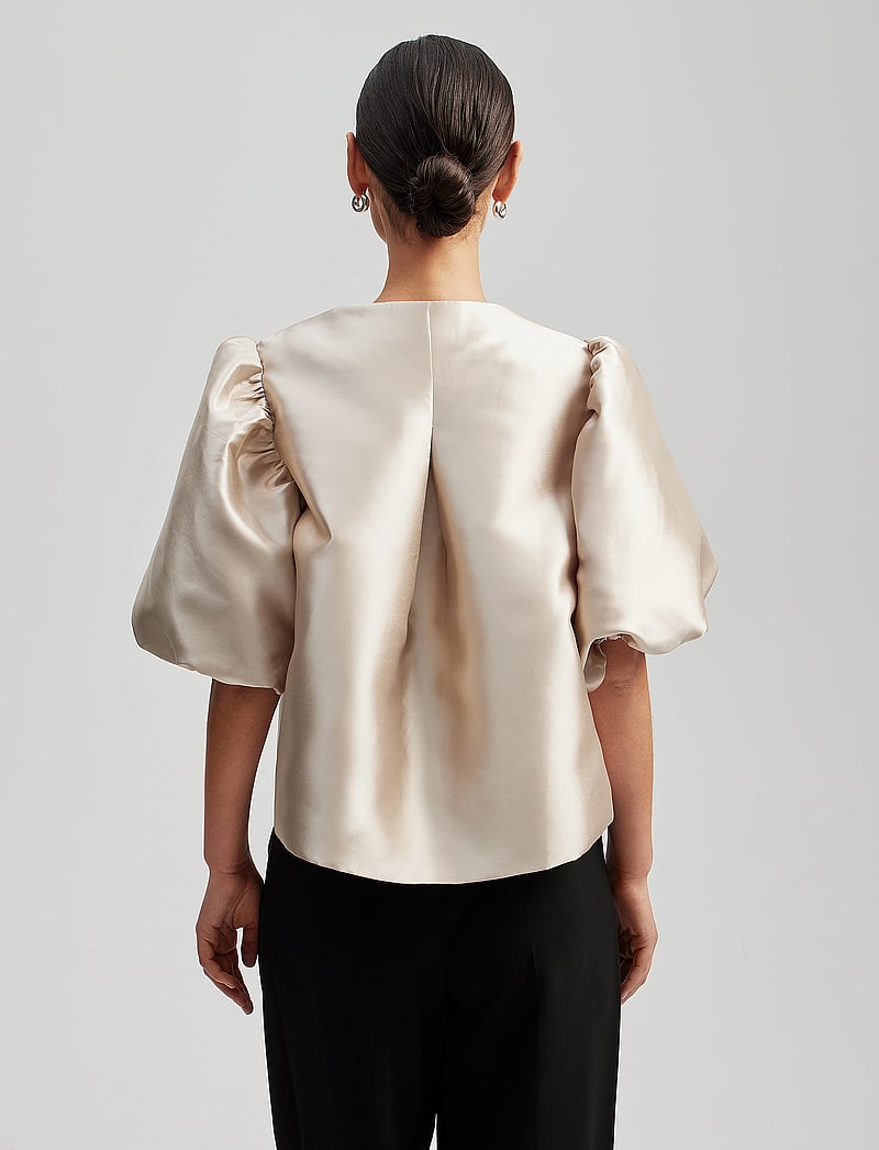 Malina - Cleo Blouse - kortærmede bluser - soft beige - 3