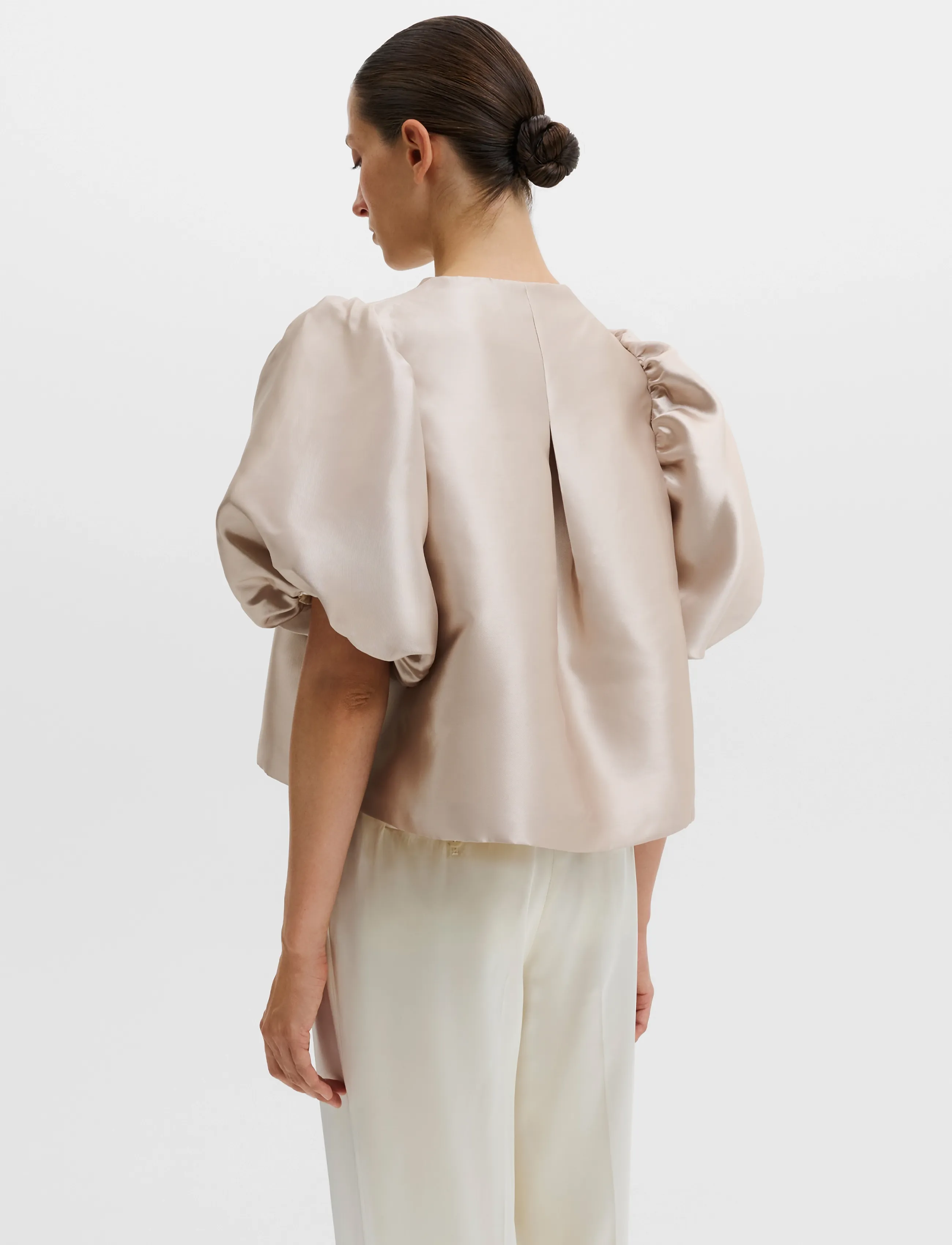 Malina - Cleo Blouse - kortærmede bluser - soft beige - 4