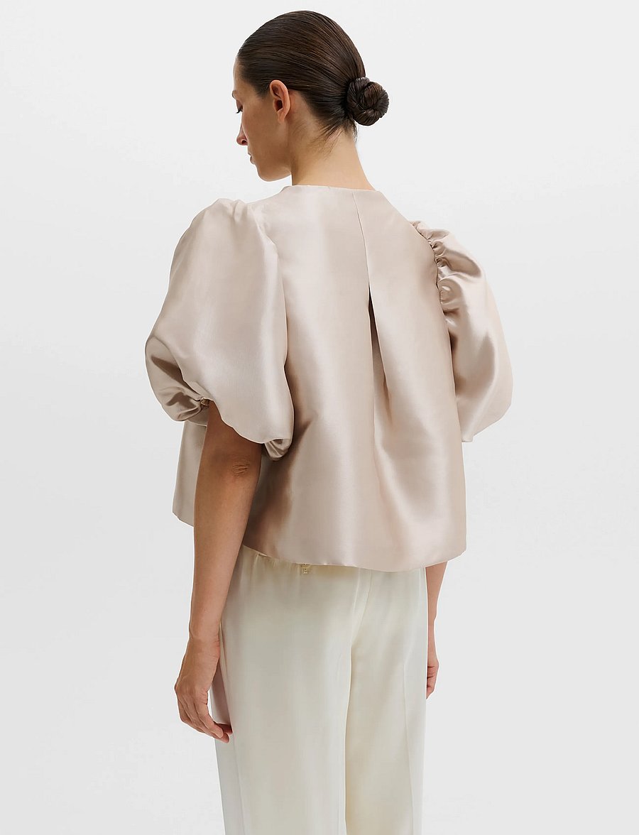 Malina - Cleo Blouse - kortærmede bluser - soft beige - 4