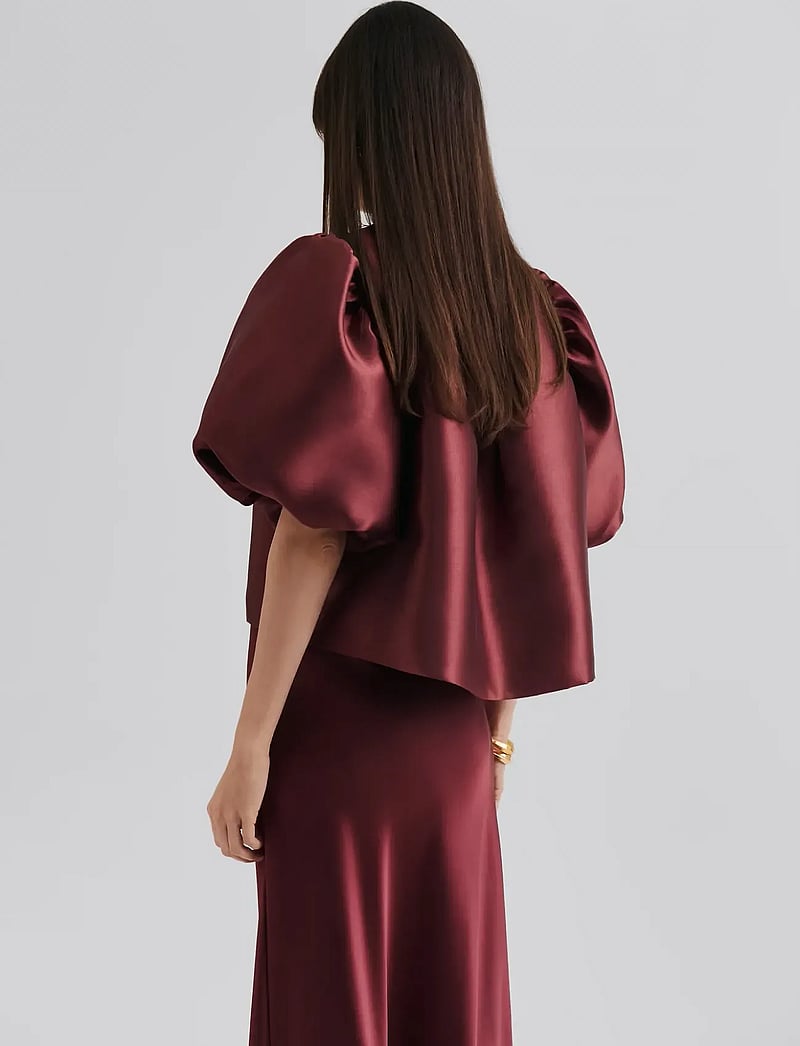 Malina - Cleo Blouse - kurzämlige blusen - wine - 3