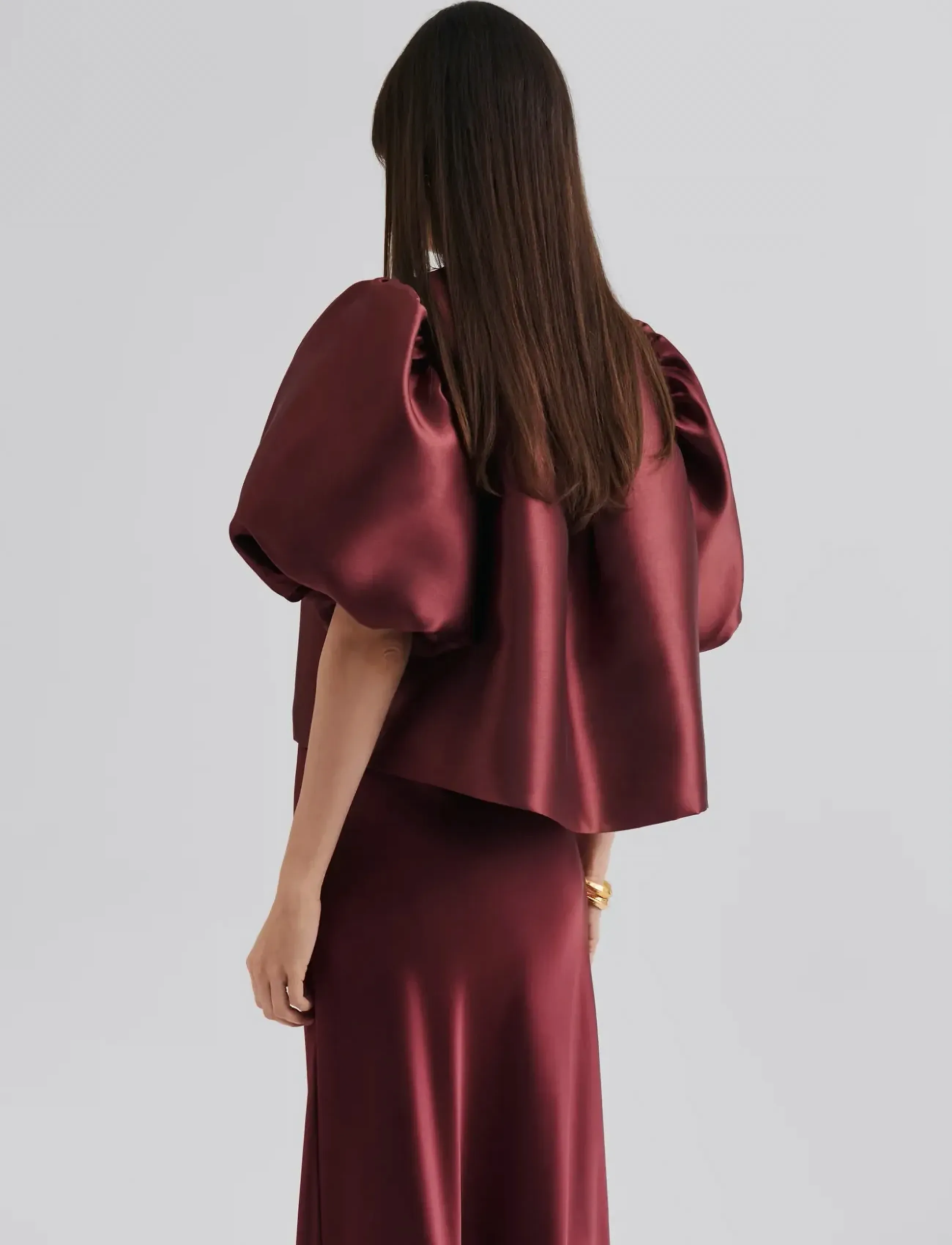 Malina - Cleo Blouse - kurzämlige blusen - wine - 3