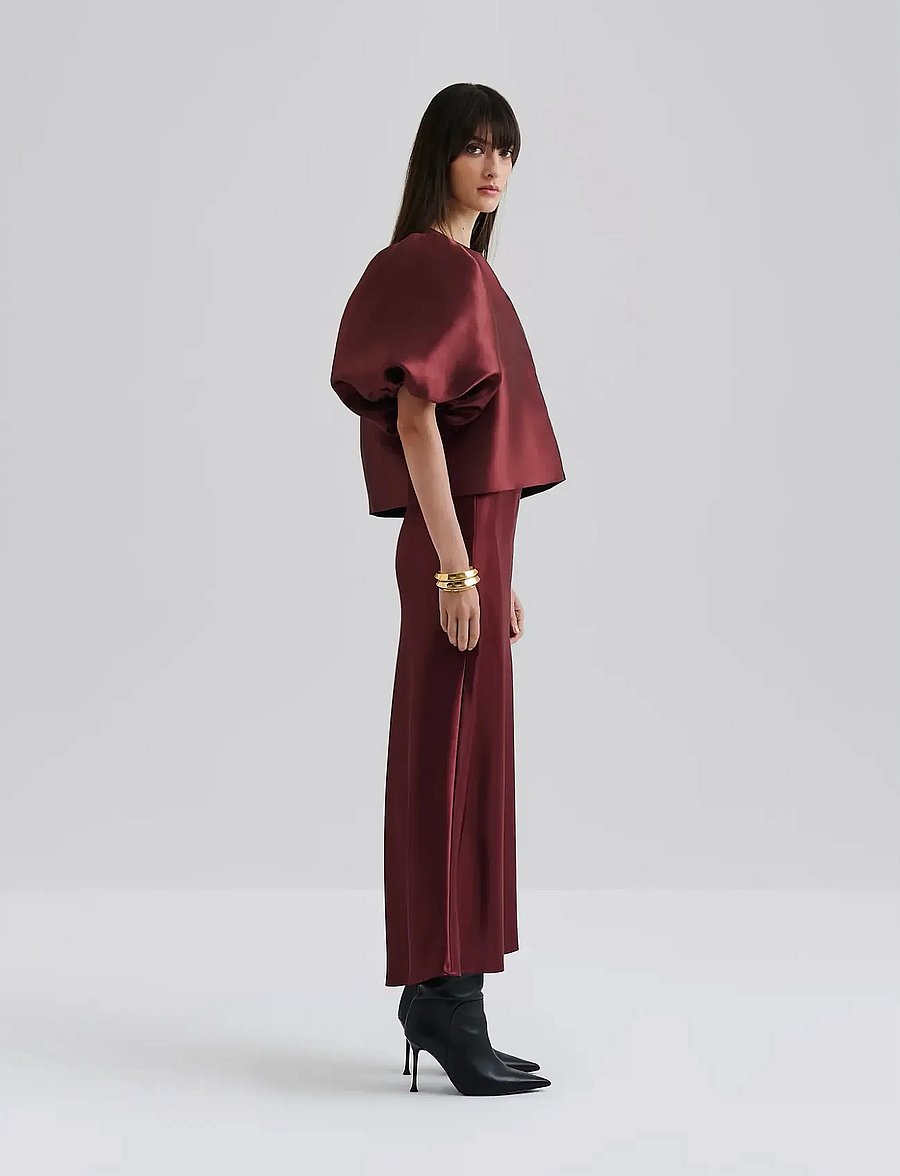 Malina - Cleo Blouse - kurzämlige blusen - wine - 5