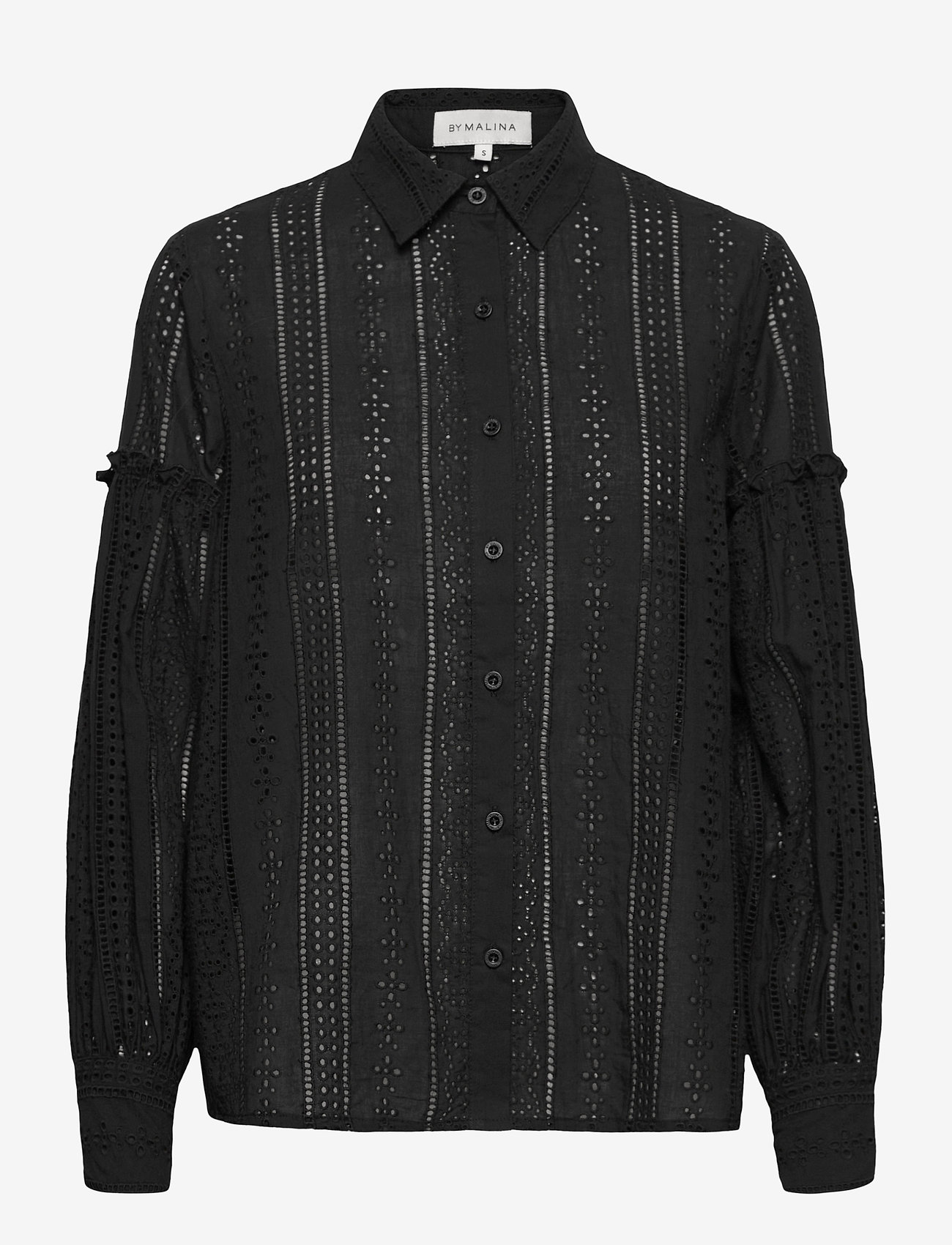 Malina - Juno blouse - långärmade skjortor - black - 0