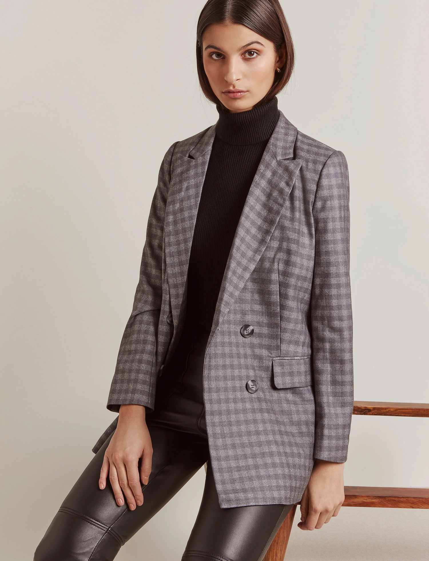 Malina - Sandy blazer - ash check - 5
