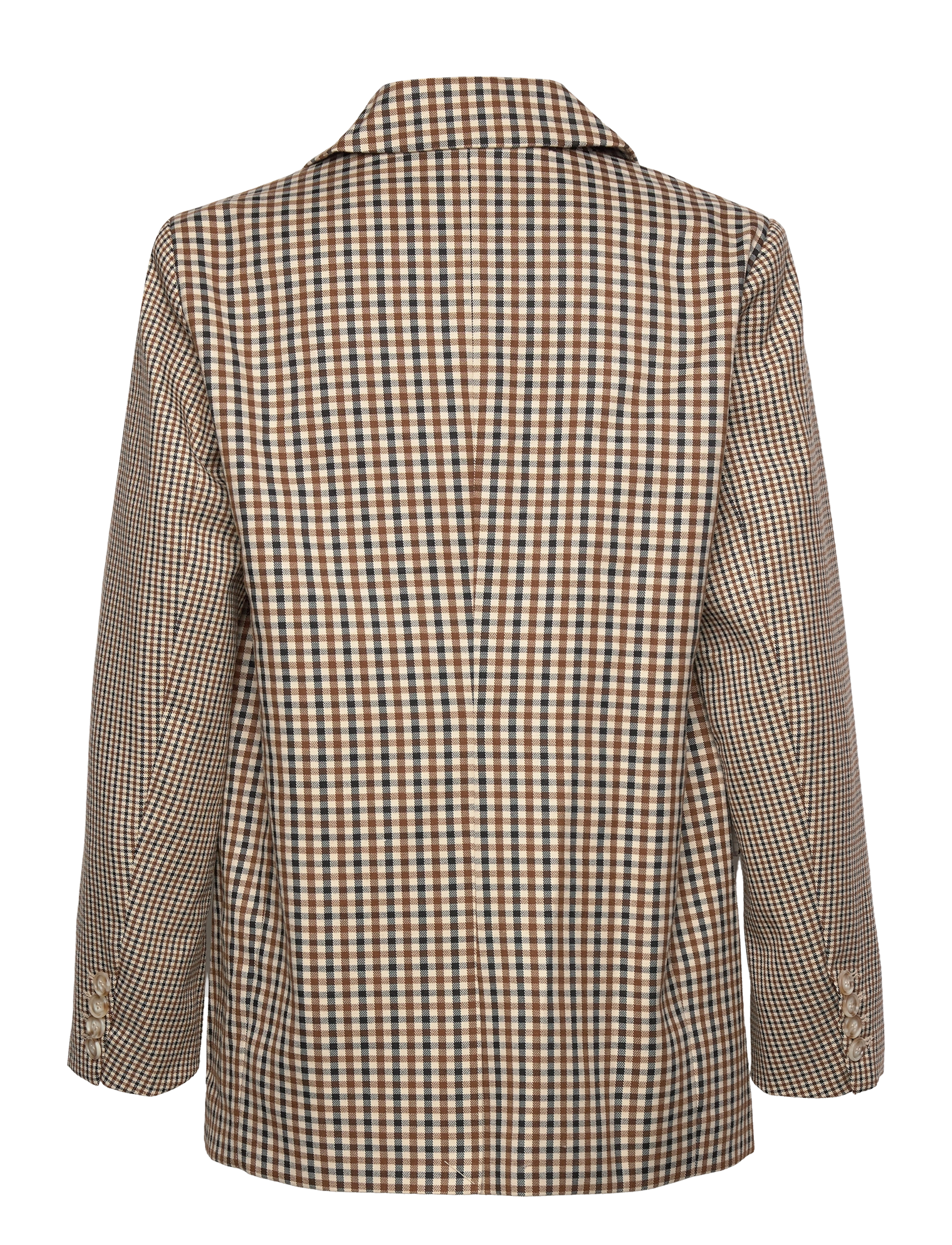 Malina - Leah blazer - cognac check - 1