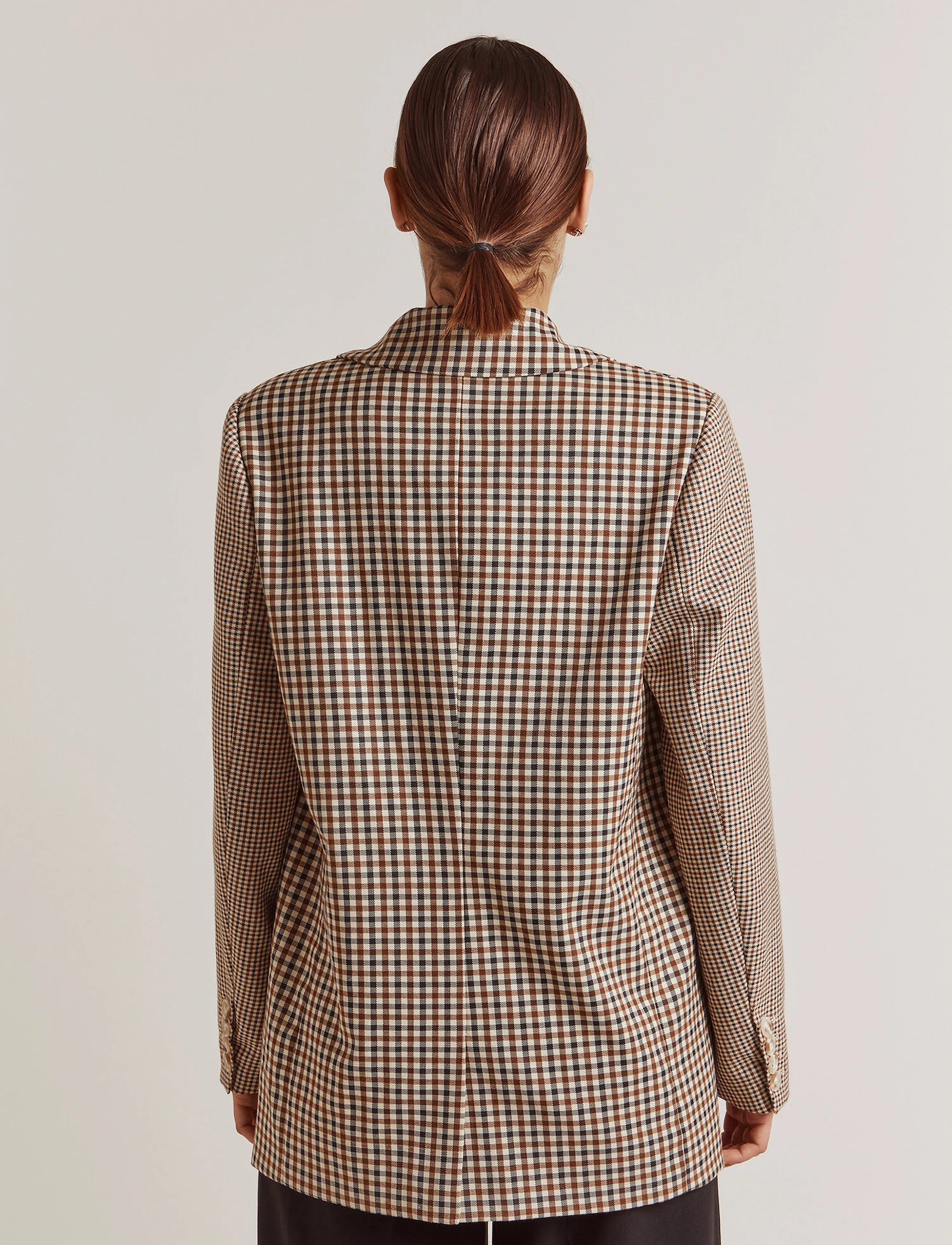 Malina - Leah blazer - cognac check - 4