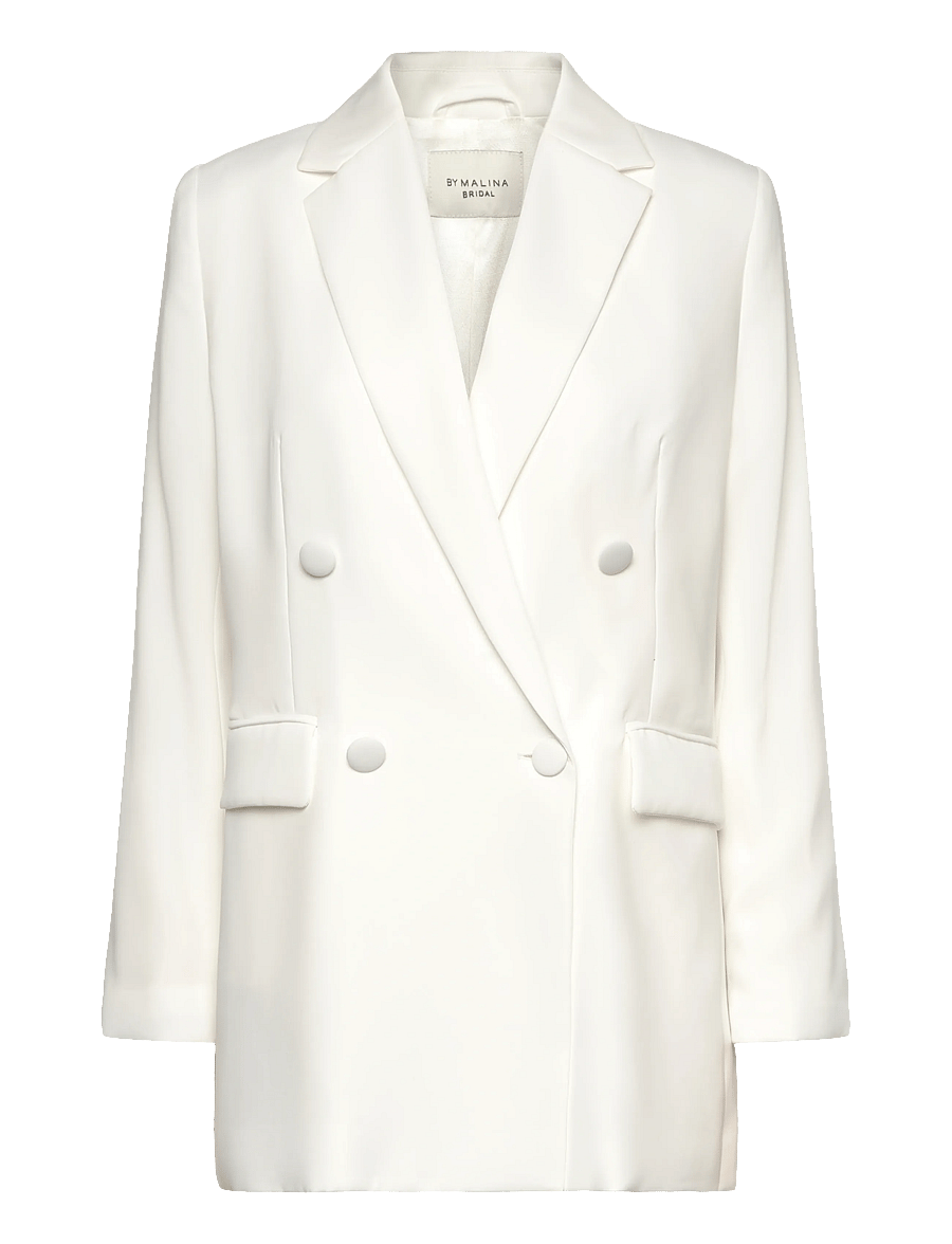 Malina - Disa tuxedo blazer - dubbelknäppta kavajer - ivory - 0