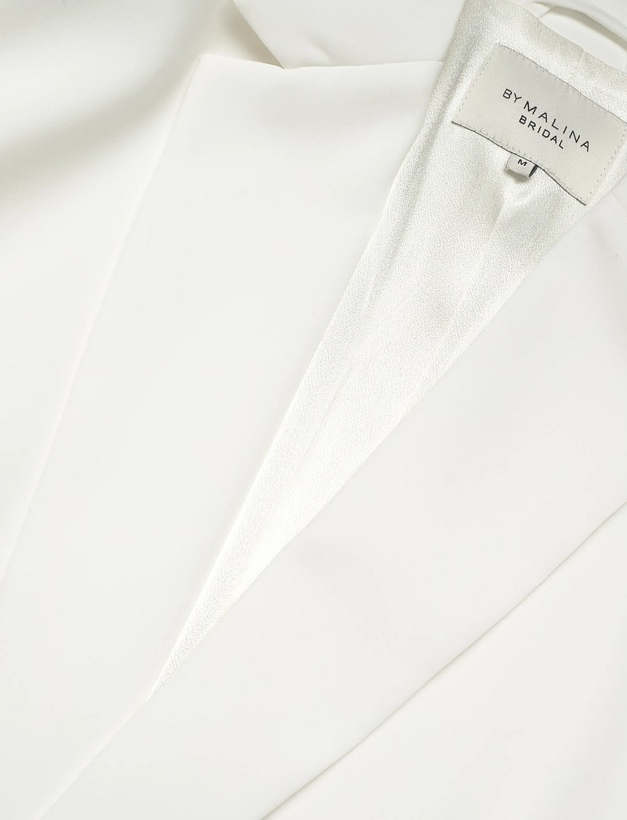 Malina - Disa tuxedo blazer - dubbelknäppta kavajer - ivory - 2