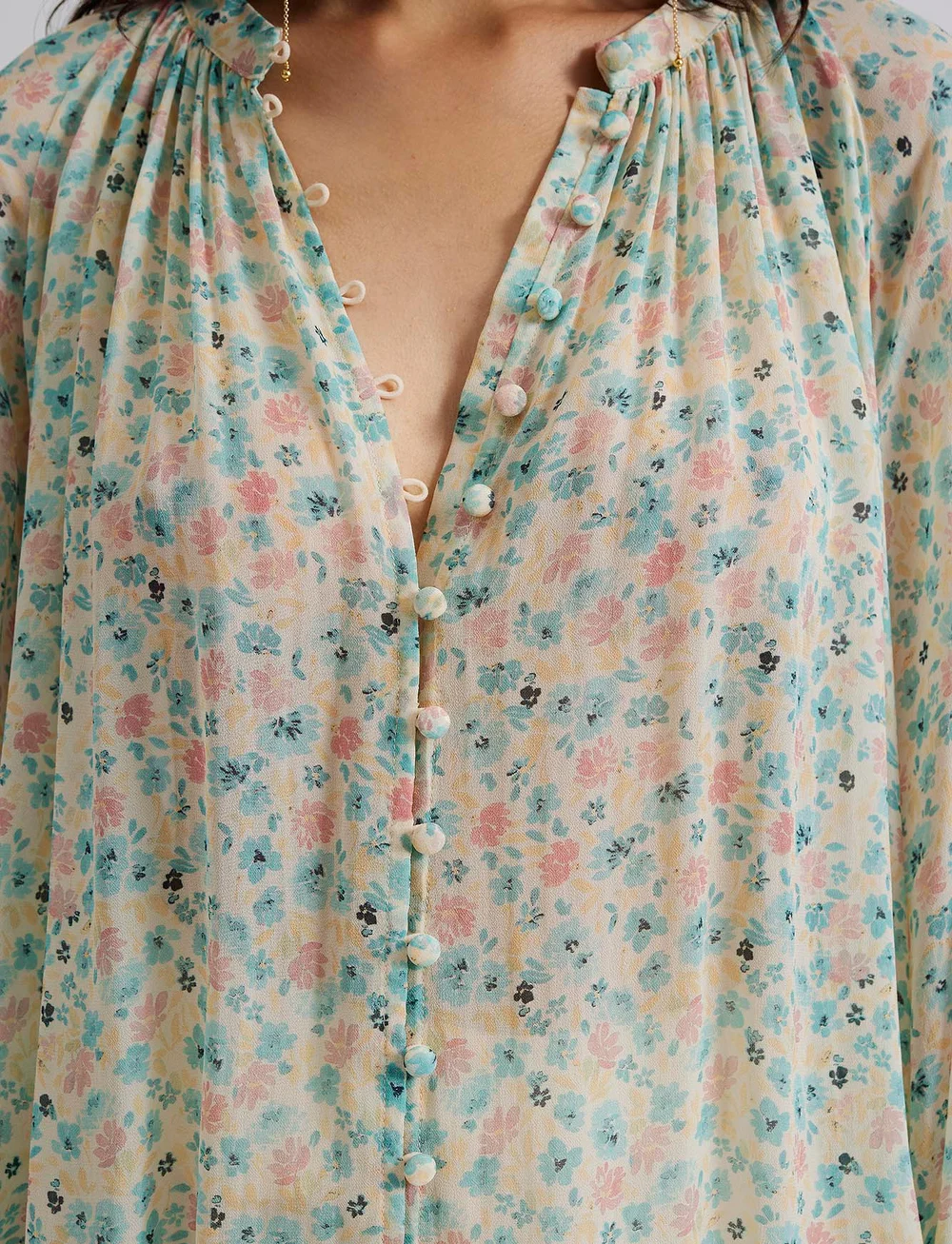 Malina - Celine Blouse - långärmade blusar - ditsy - 5