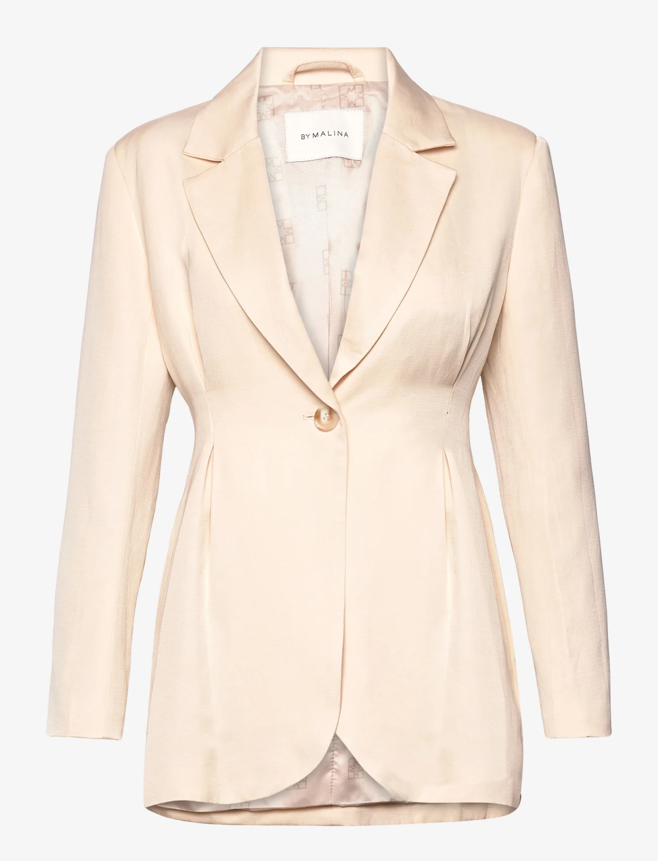 Malina - Clover one-button blazer - odzież imprezowa w cenach outletowych - vanilla - 0