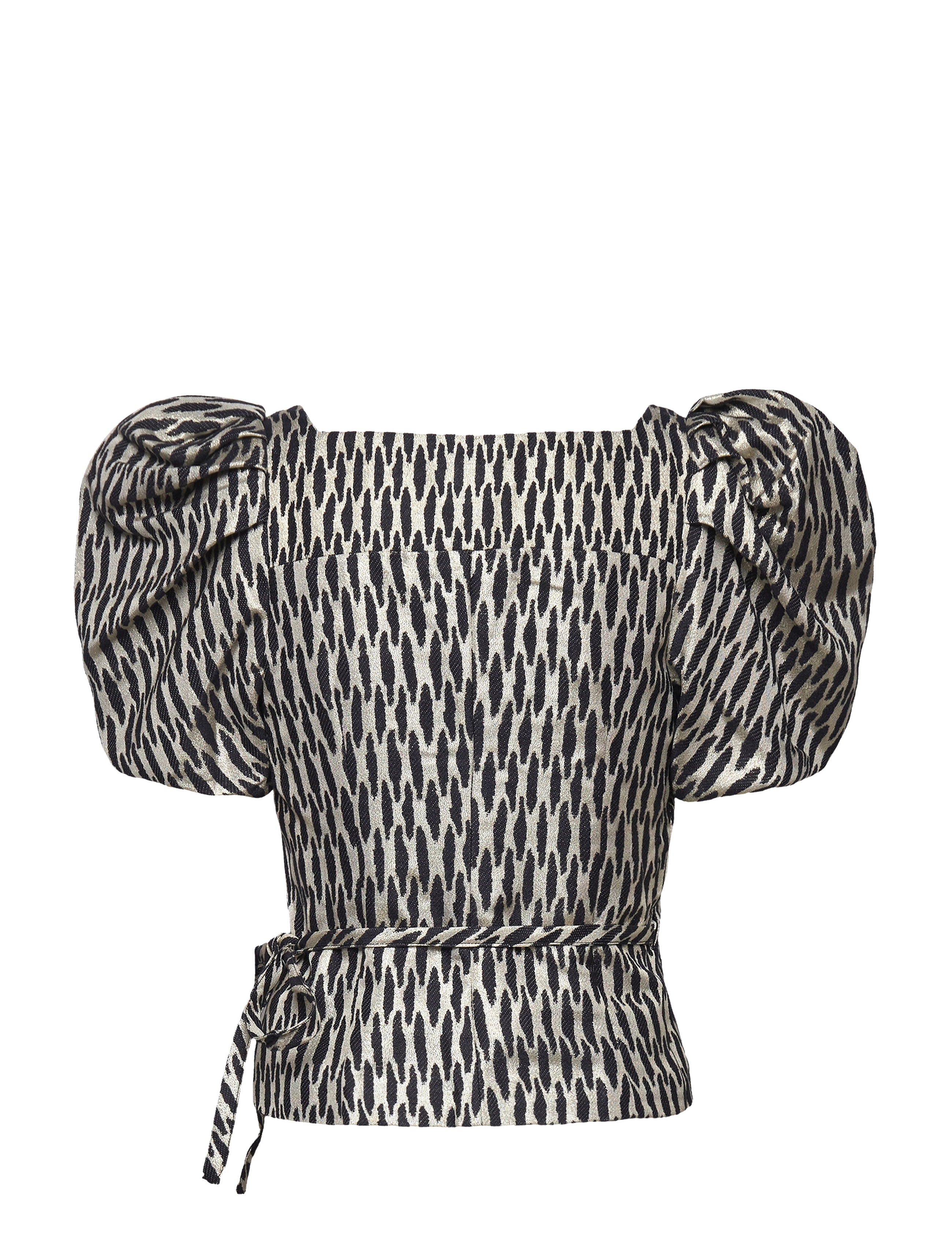 Malina - Ditte Wrap Blouse - midnight blue metallic - 2