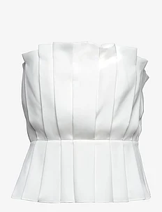 Luciana pleated off-the-shoulder top, Malina